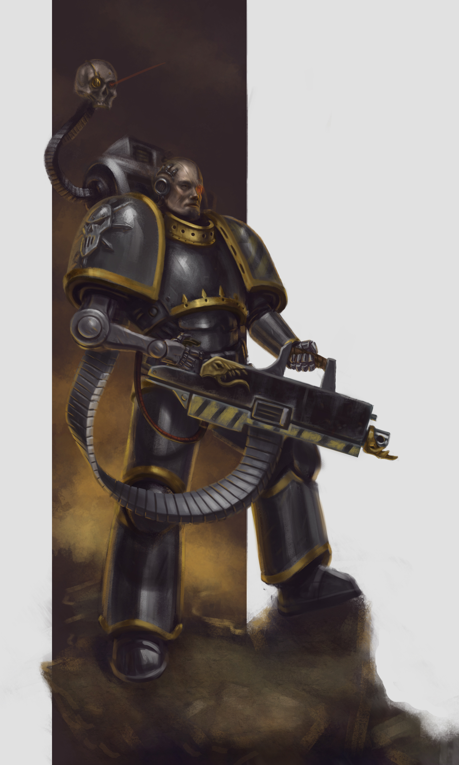 Iron Warrior - Моё, Арт, Warhammer 40k, Wh Art, Chaos Space marines, Iron Warriors