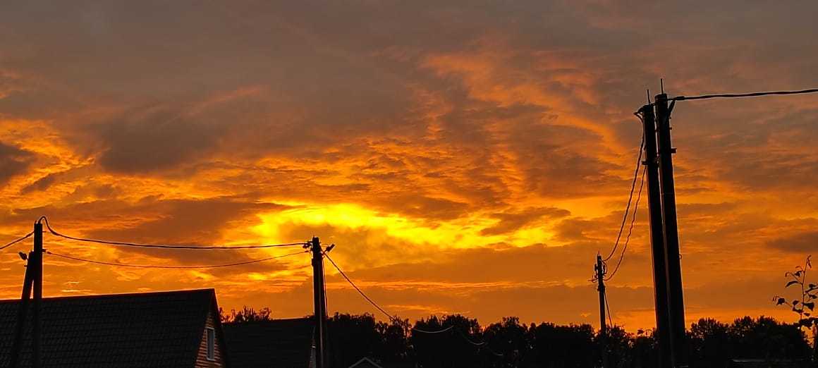 Sunset - My, Sunset, The photo, Dacha, Sky