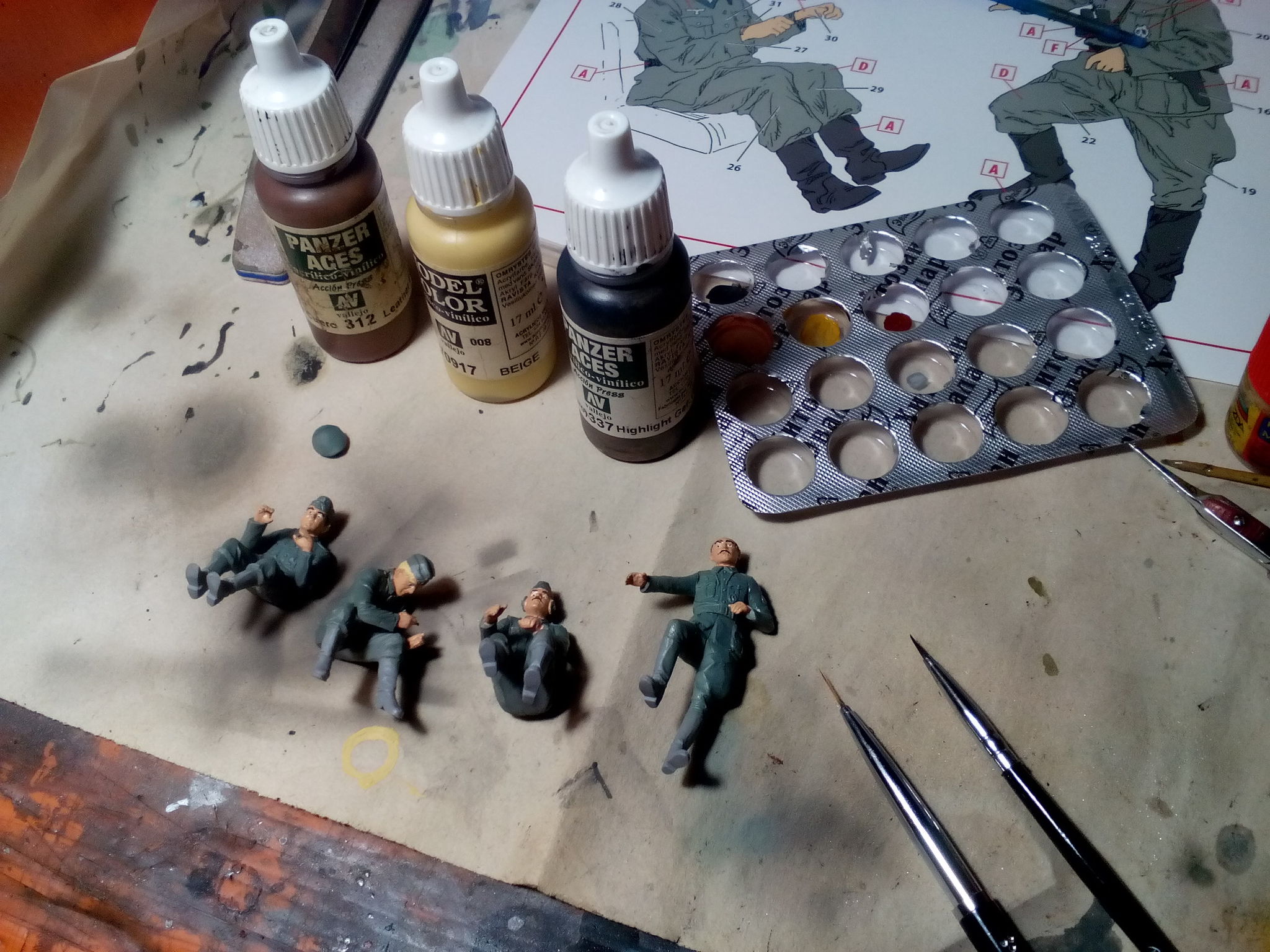 Operation Schwein. Stage 4. Figures (1/35 ICM and Star). Assembly Notes - My, Stand modeling, Prefabricated model, Assembly, Painting, Hobby, Figurines, The Second World War, Wehrmacht, Longpost