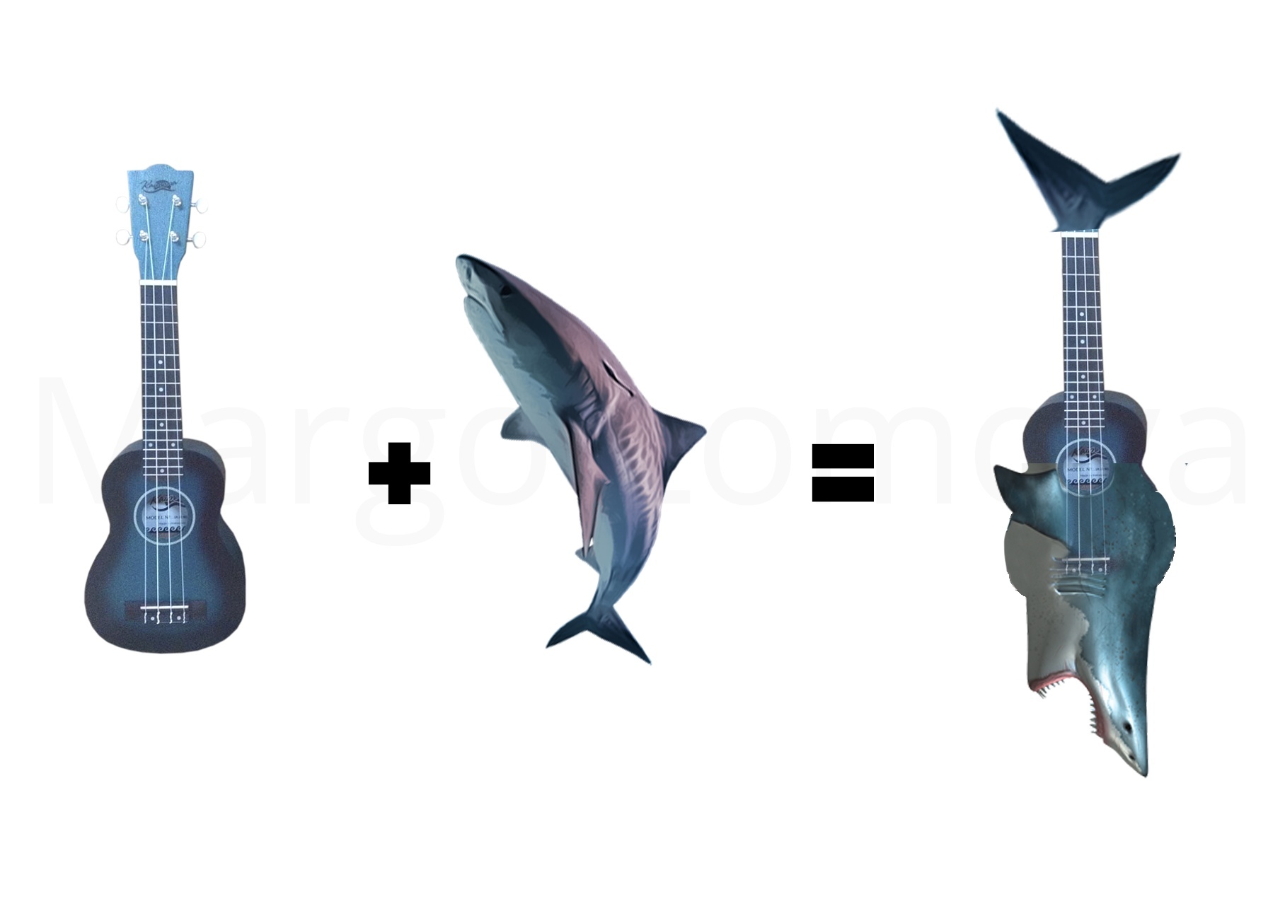 Wonderful miracle - My, Shark, Ukulele, Photoshop, Animals