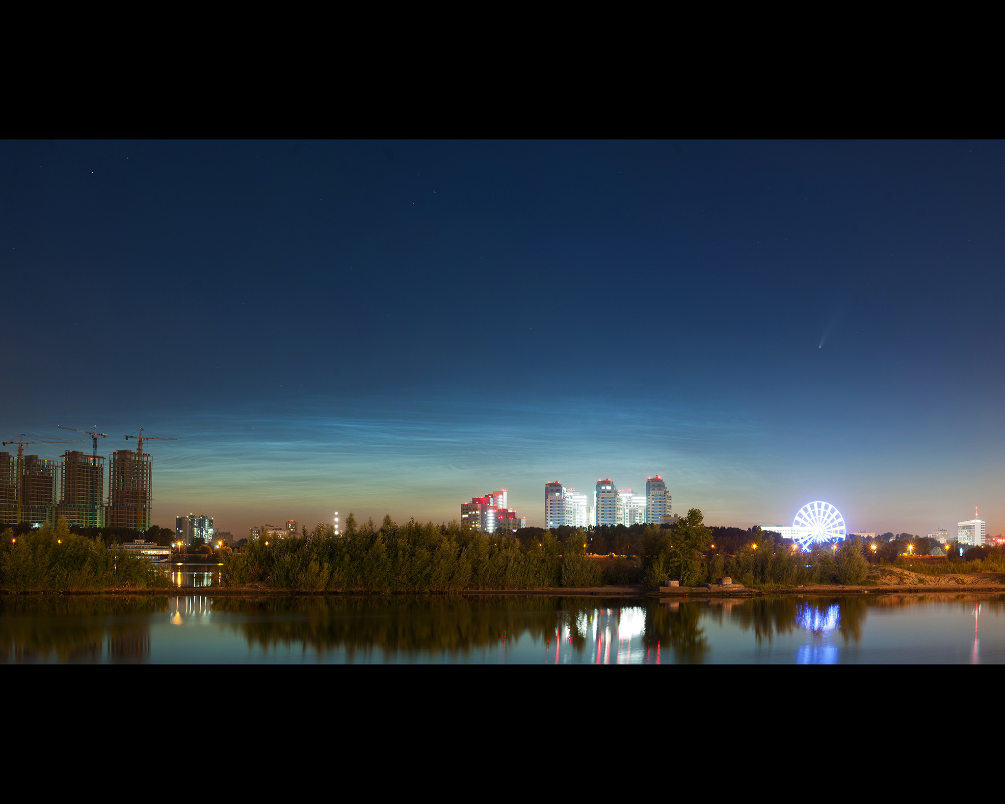 Comet NEOWISE over Kazan - My, Comet, Neowise, Kazan, Noctilucent clouds, Space, Astrophoto, Longpost