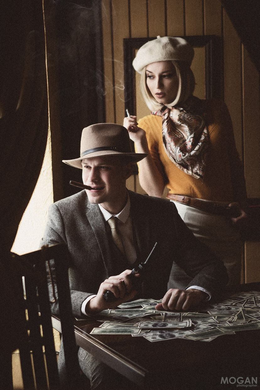 Bonnie and Clyde. Cosplay - My, Cosplay, Gangsters, The photo, Art, That couple more, Longpost