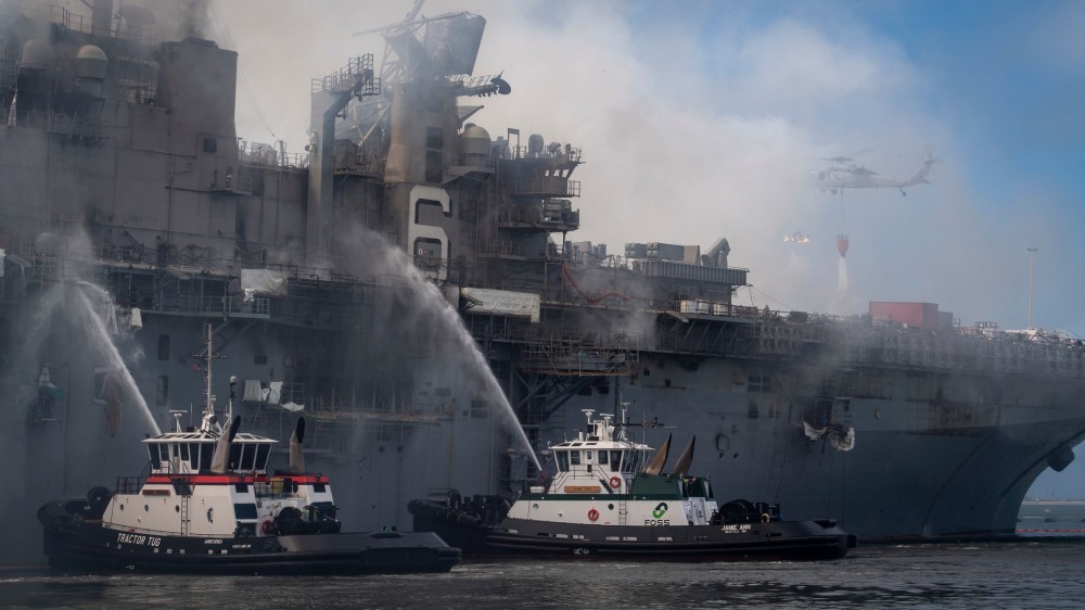 Consequences of the fire on USS Bonhomme Richard (LHD-6) - Aircraft carrier, Amphibious assault ship, Longpost, Fire