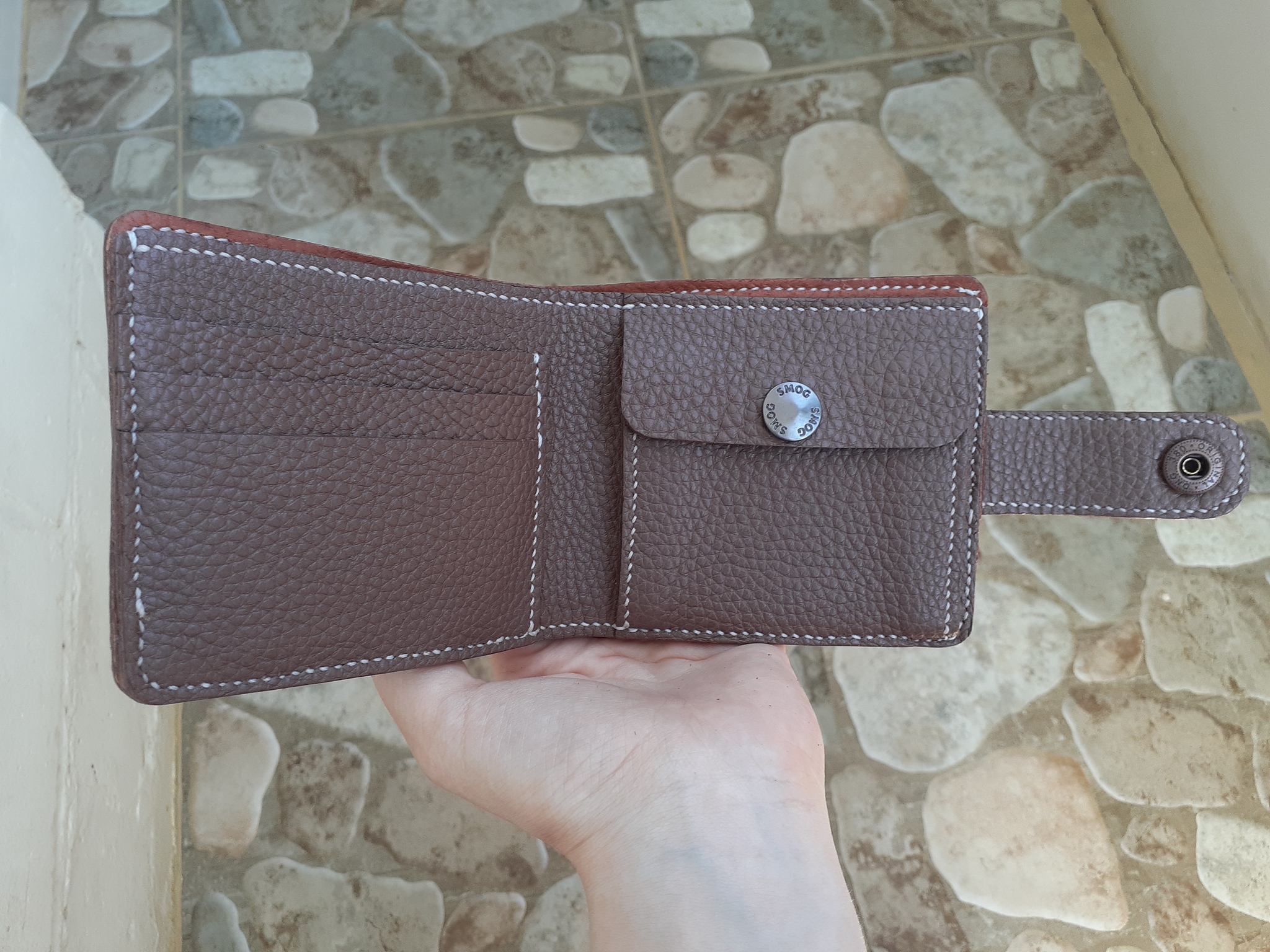 My first leather wallet - My, Needlework without process, Leather, Wallet, Longpost