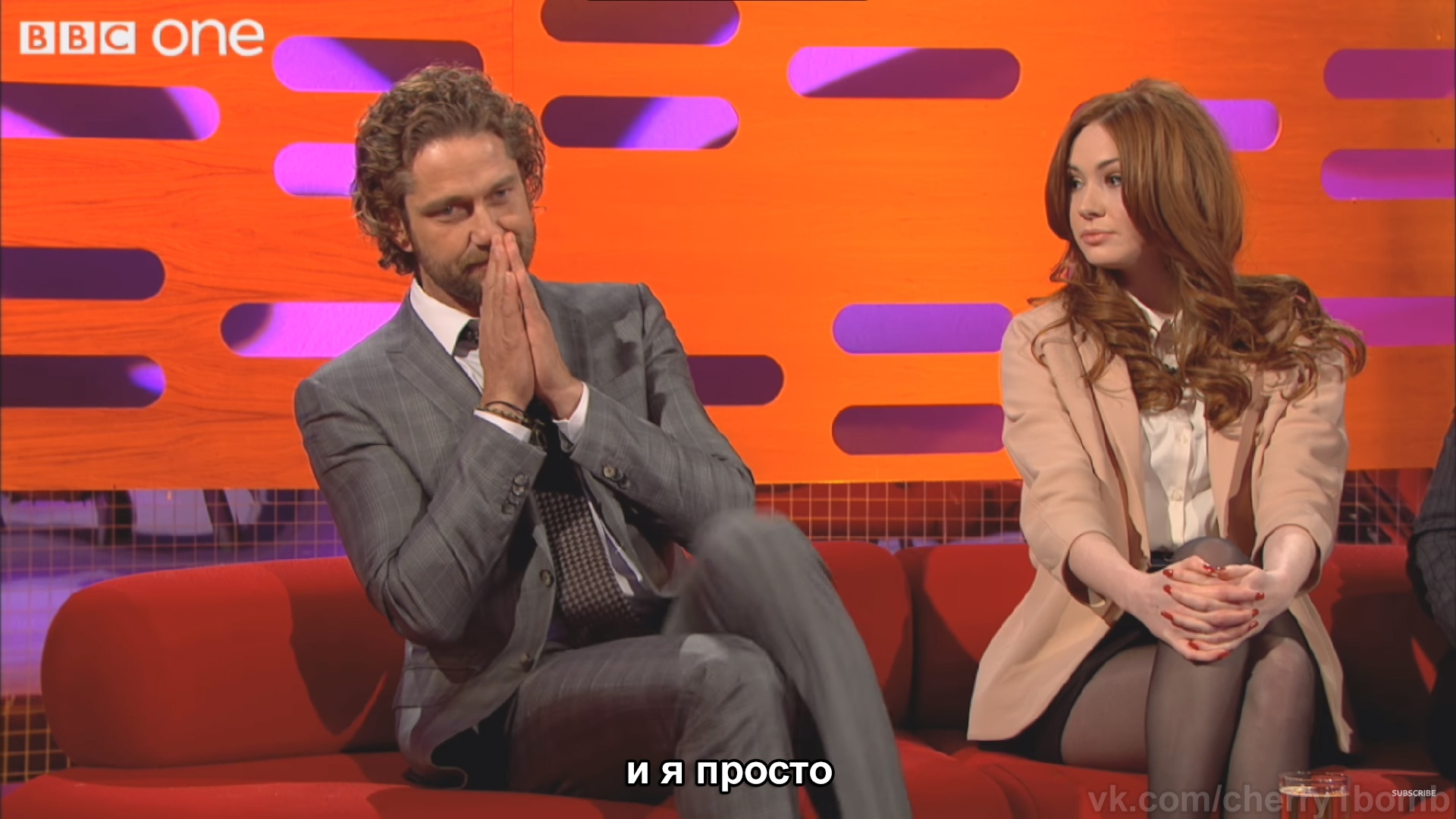 Really awkward situation - Gerard Butler, Actors and actresses, Celebrities, Storyboard, The Graham Norton Show, Kilt, Wedding, Longpost, Karen Gillan