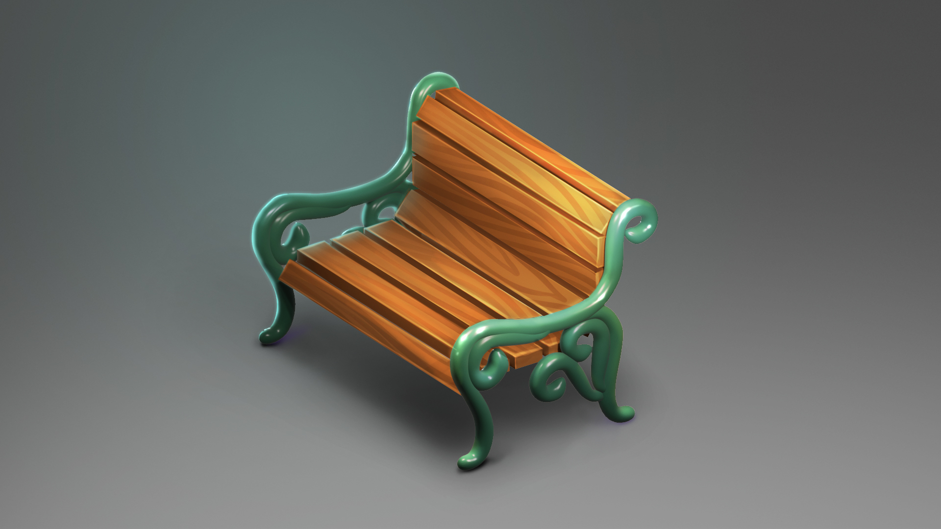 Smearing the bench and the first video with a face! - My, Art, 3D, 2D, Game art, Video, Longpost