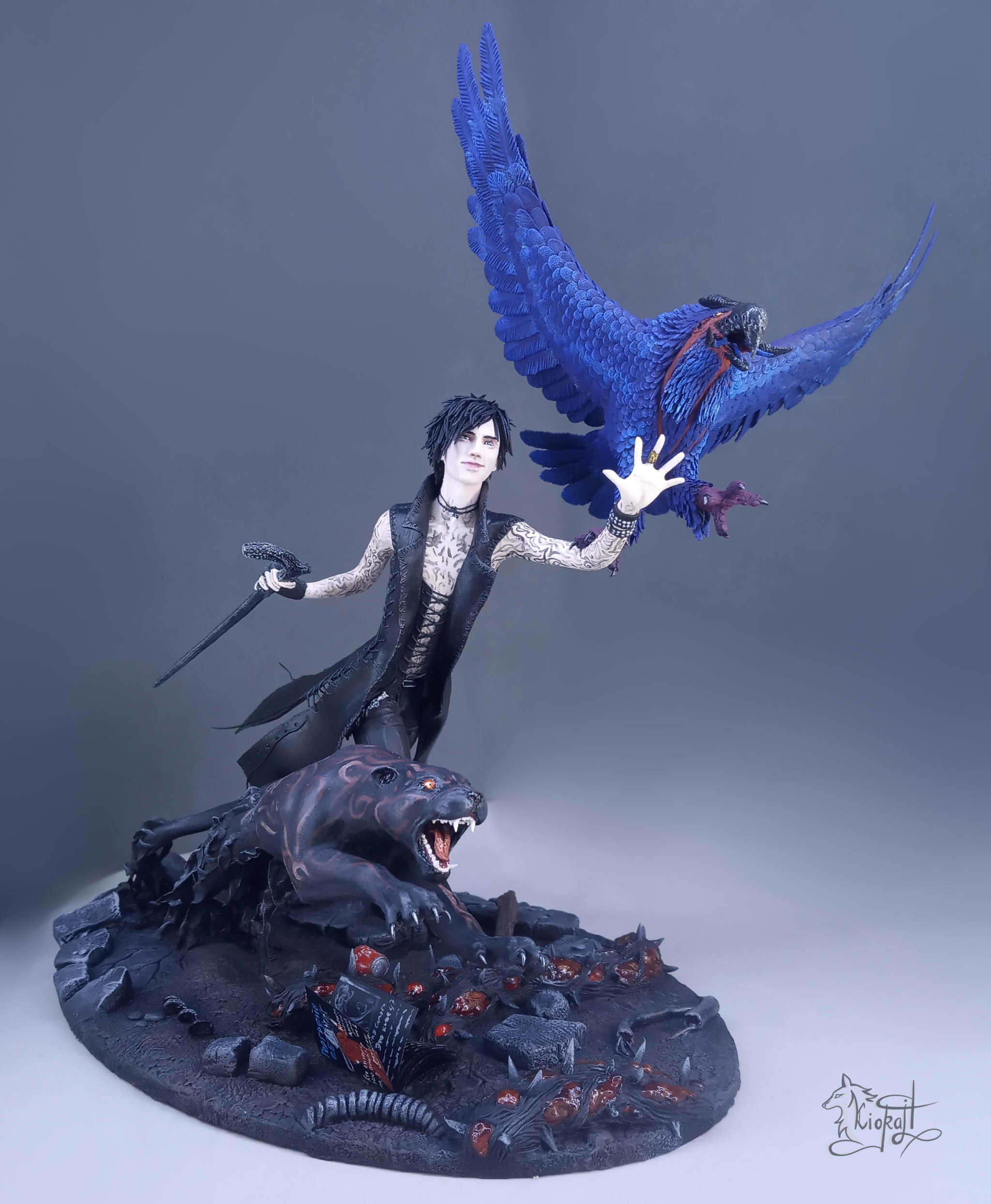 V. Devil May Cry 5 - My, Devil may cry, Devil may cry 5, Handmade, Velvet plastic, Sculpture, Needlework without process, Longpost