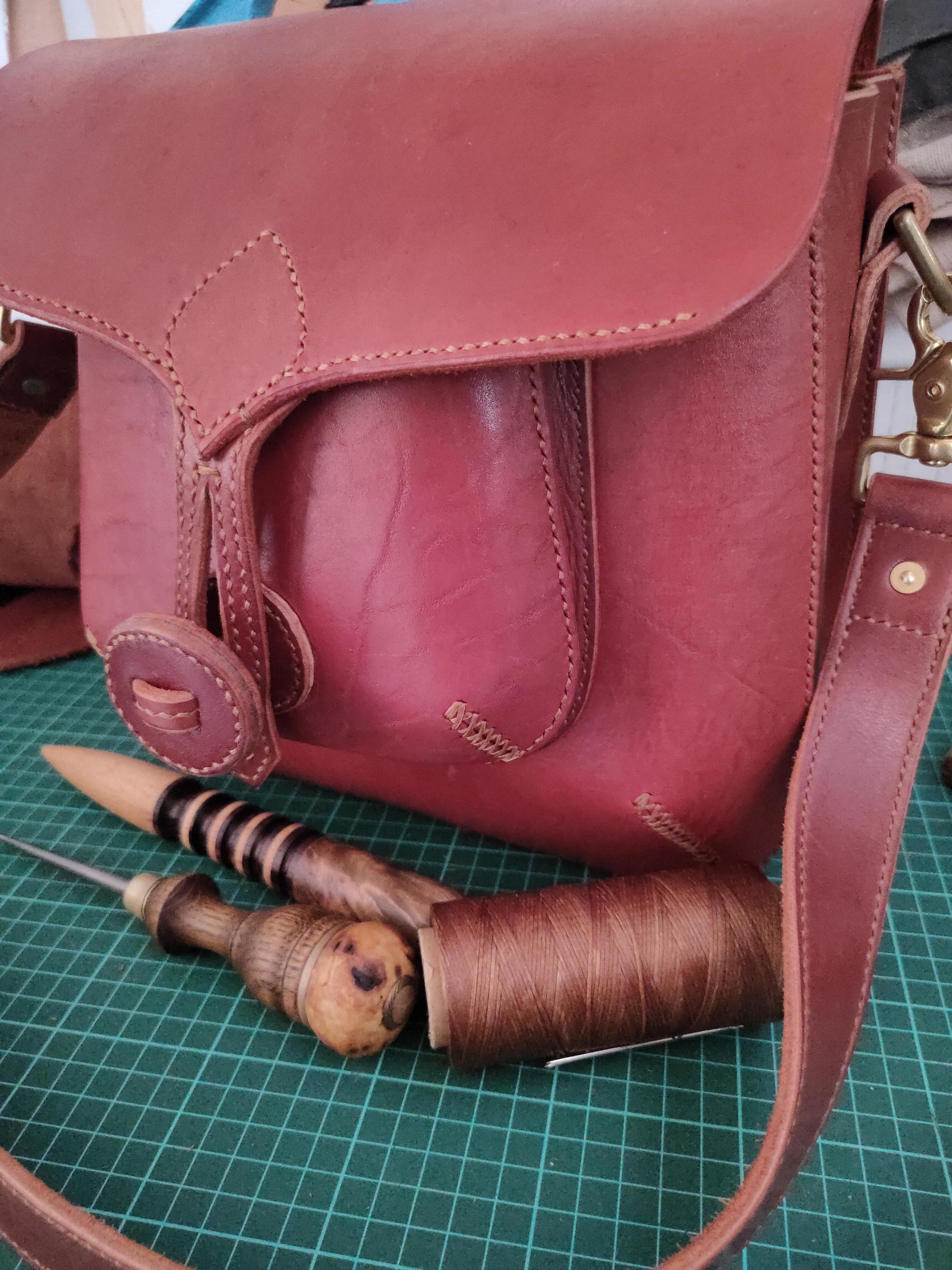 Bag - My, Сумка, Leather products, Longpost, Needlework without process