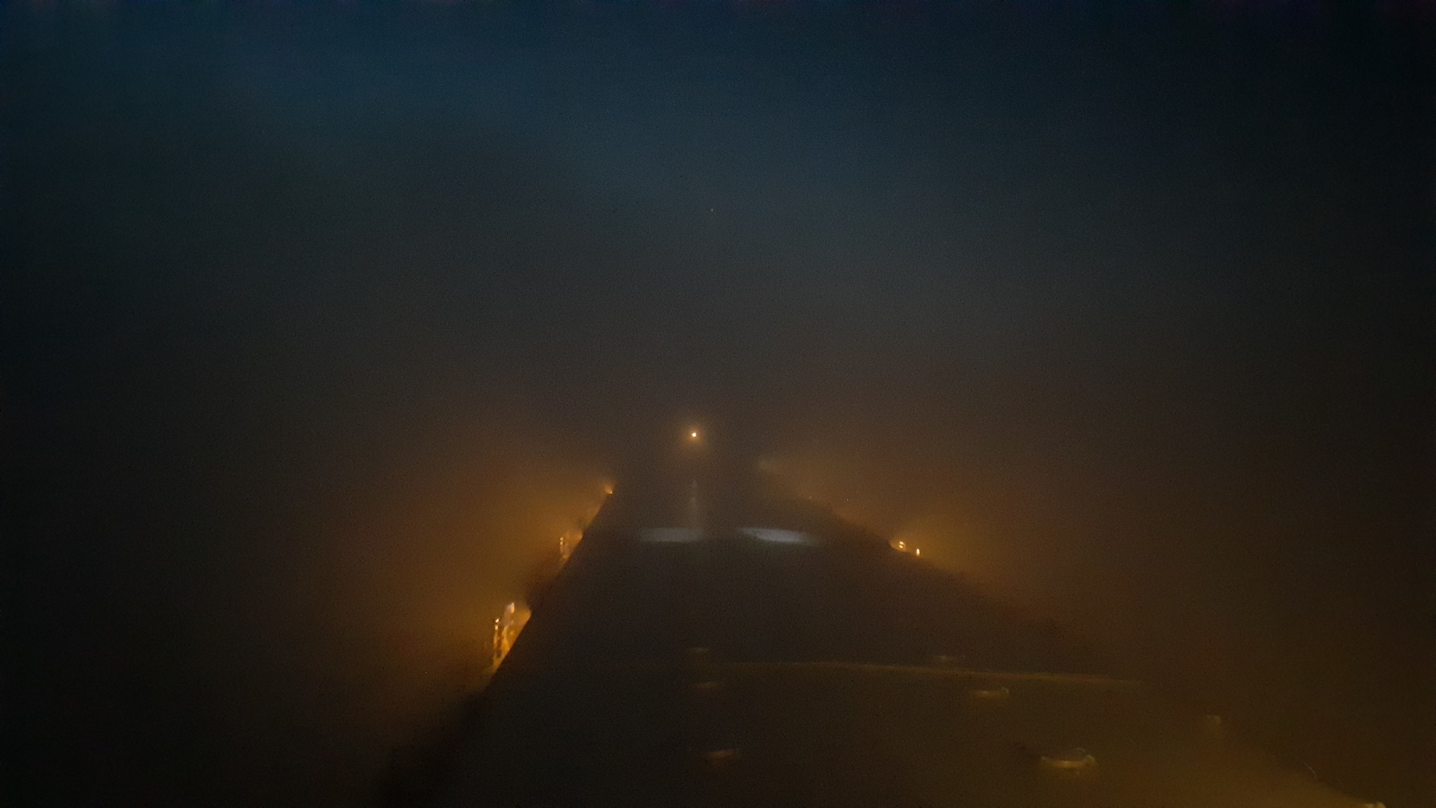 Fog - My, Fog, Morning, Night, Motor ship, The sun, Sunrise, Longpost