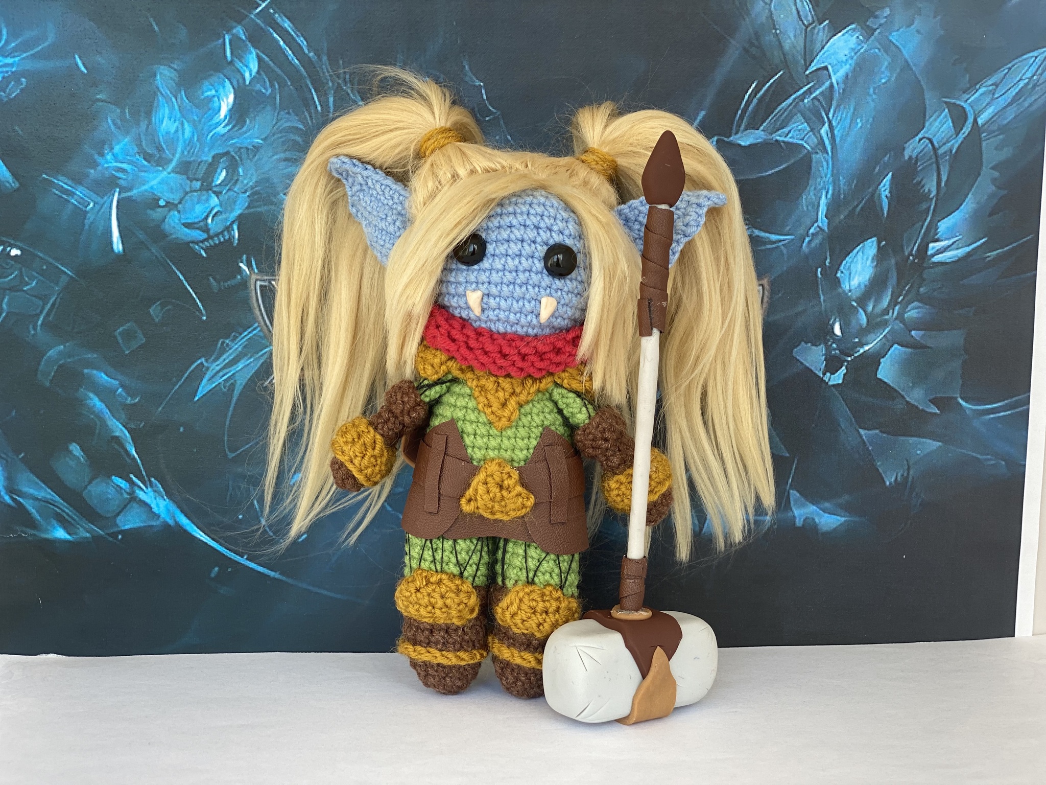 Baby Poppy ^_^ - My, League of legends, Needlework, Amigurumi, Online Games, Poppy, Longpost, MOBA, Needlework without process