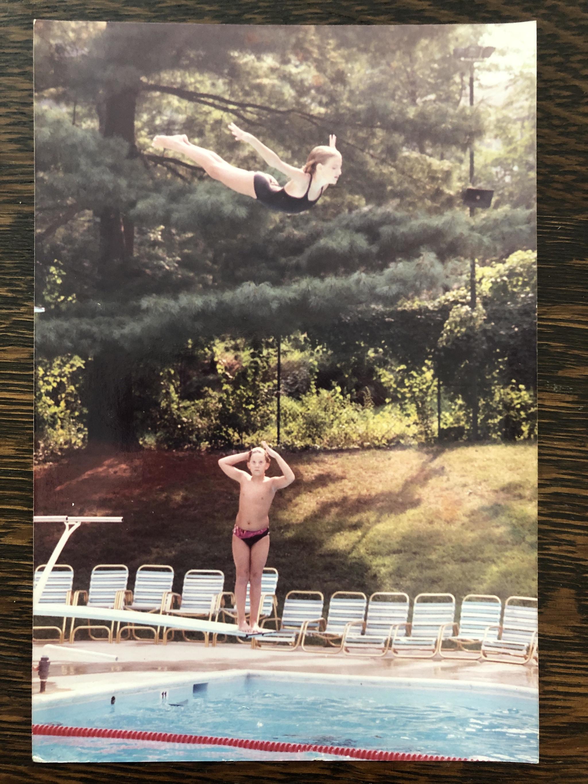 “And then the guy realized that his plan to impress his girlfriend by jumping a bomb into the pool was doomed to failure.” - The photo, 90th, Children, Swimming pool, Relaxation, Bounce, USA, Reddit