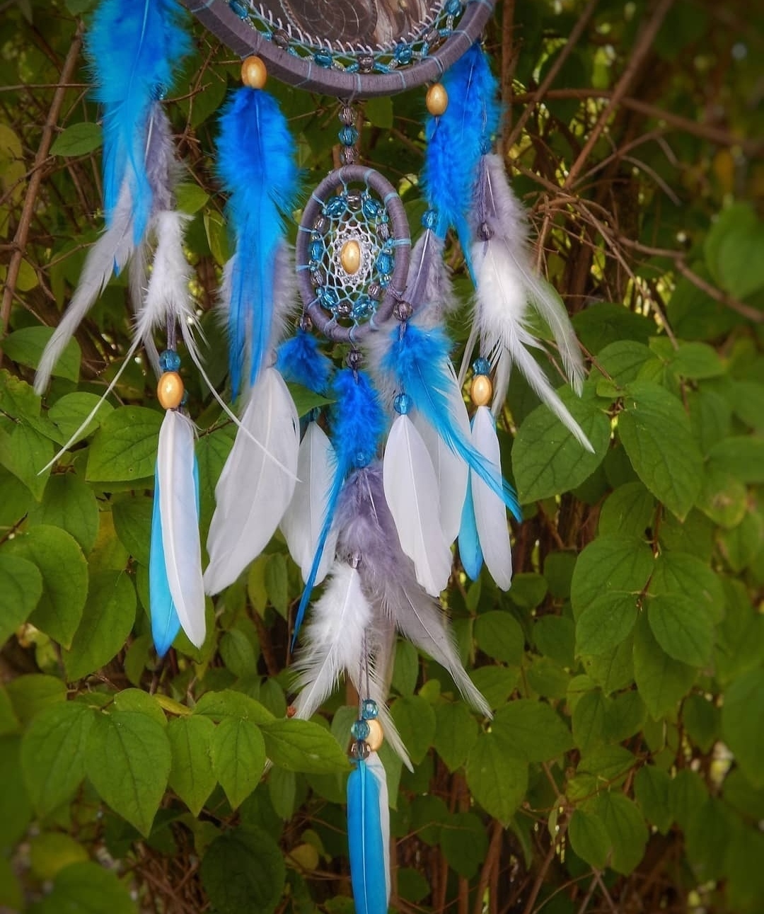 Dreamcatcher Night Hunter - My, Dreamcatcher, Wolf, With your own hands, Handmade, Needlework without process, Hobby, The photo, Canvas, Longpost