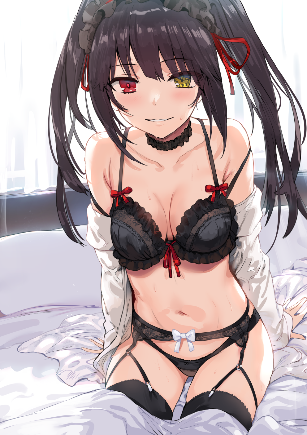 Tokisaki Kurumi - NSFW, Anime, Anime art, Date a live, Kurumi Tokisaki, Hews, Erotic, Art, Underwear