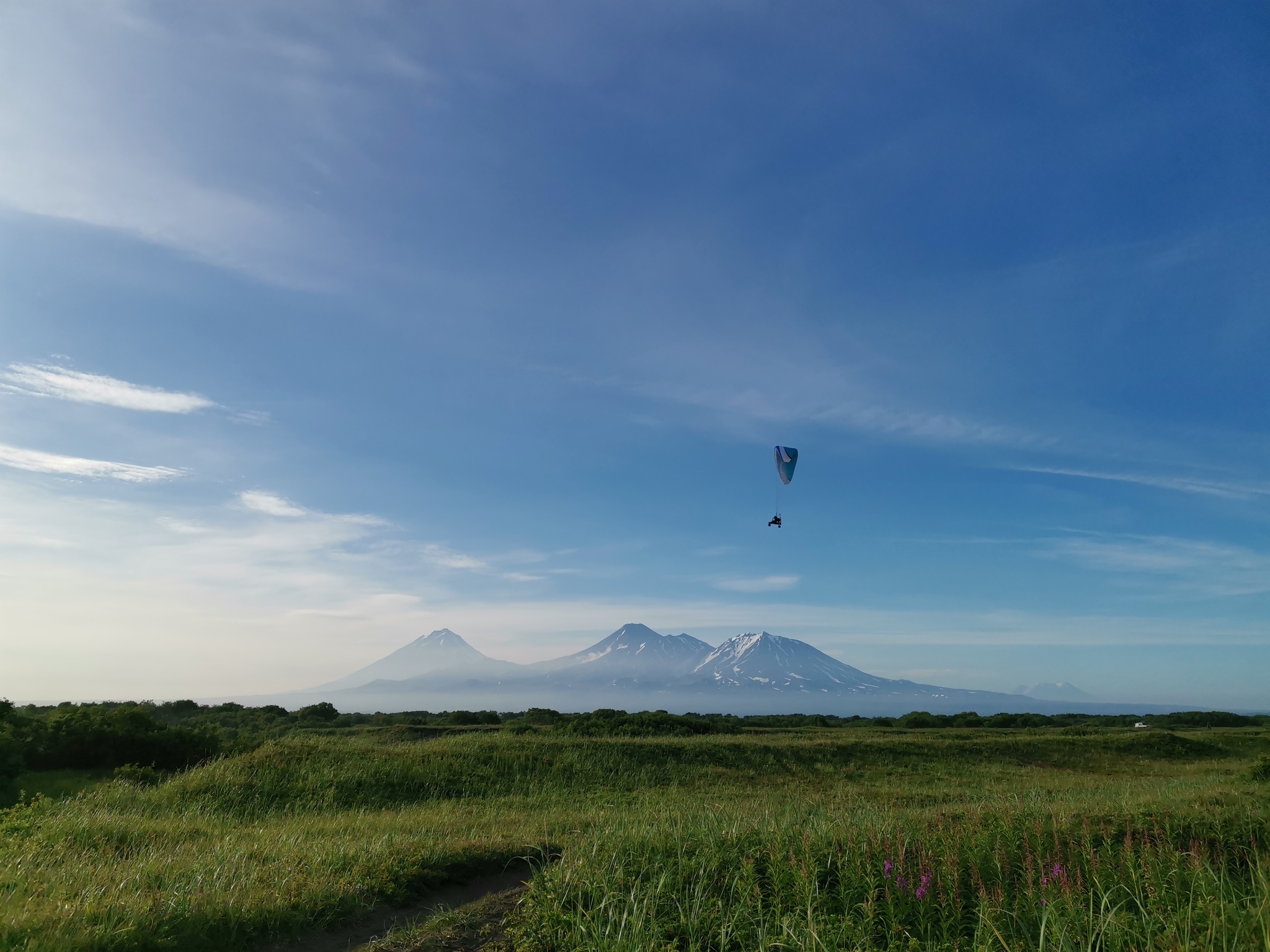 Sunset and sunrise on Khalaktyrsky beach with Kamchatka’s home volcanoes - My, Kamchatka, Volcano, Hike, Kamchatka Peninsula, Longpost