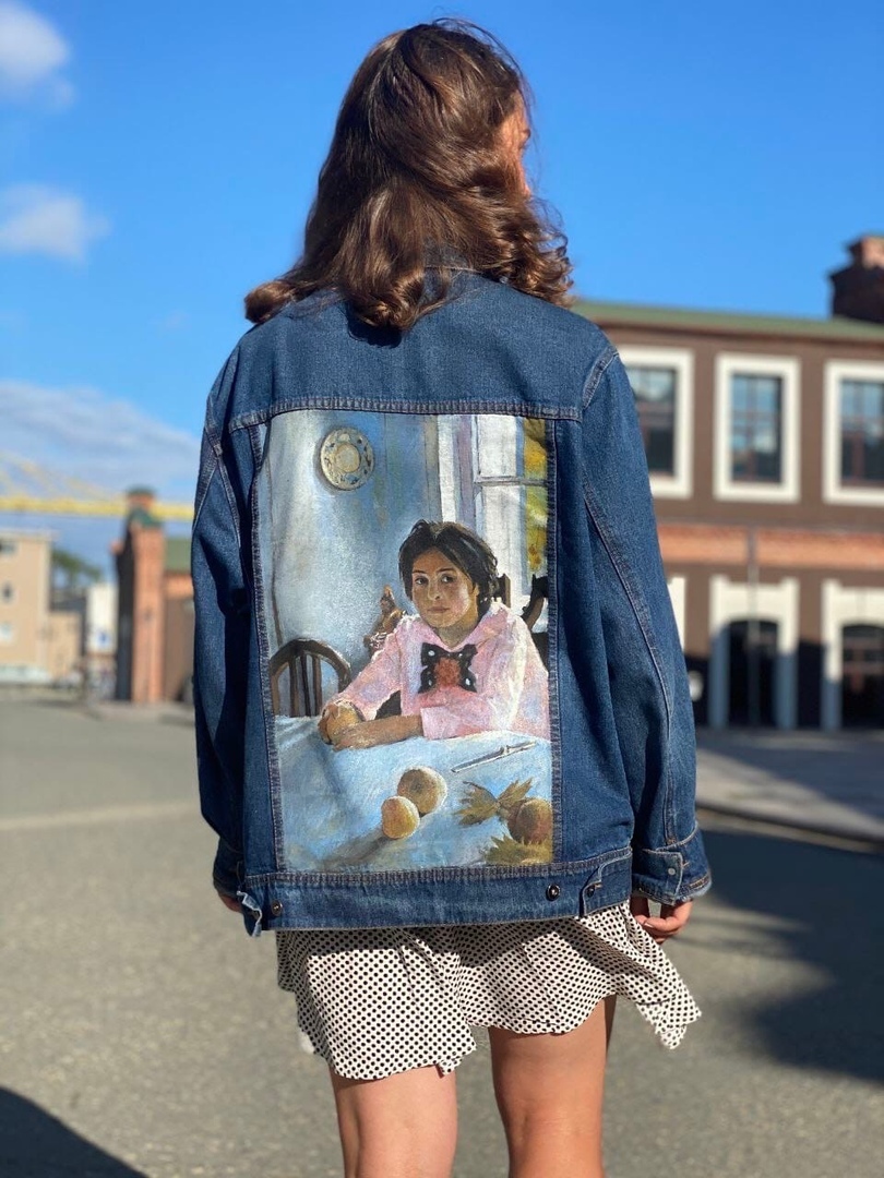 Hand painted denim jackets with acrylic paints - My, Painting on fabric, Artist, Art, Handmade, Painting, Longpost, Needlework without process