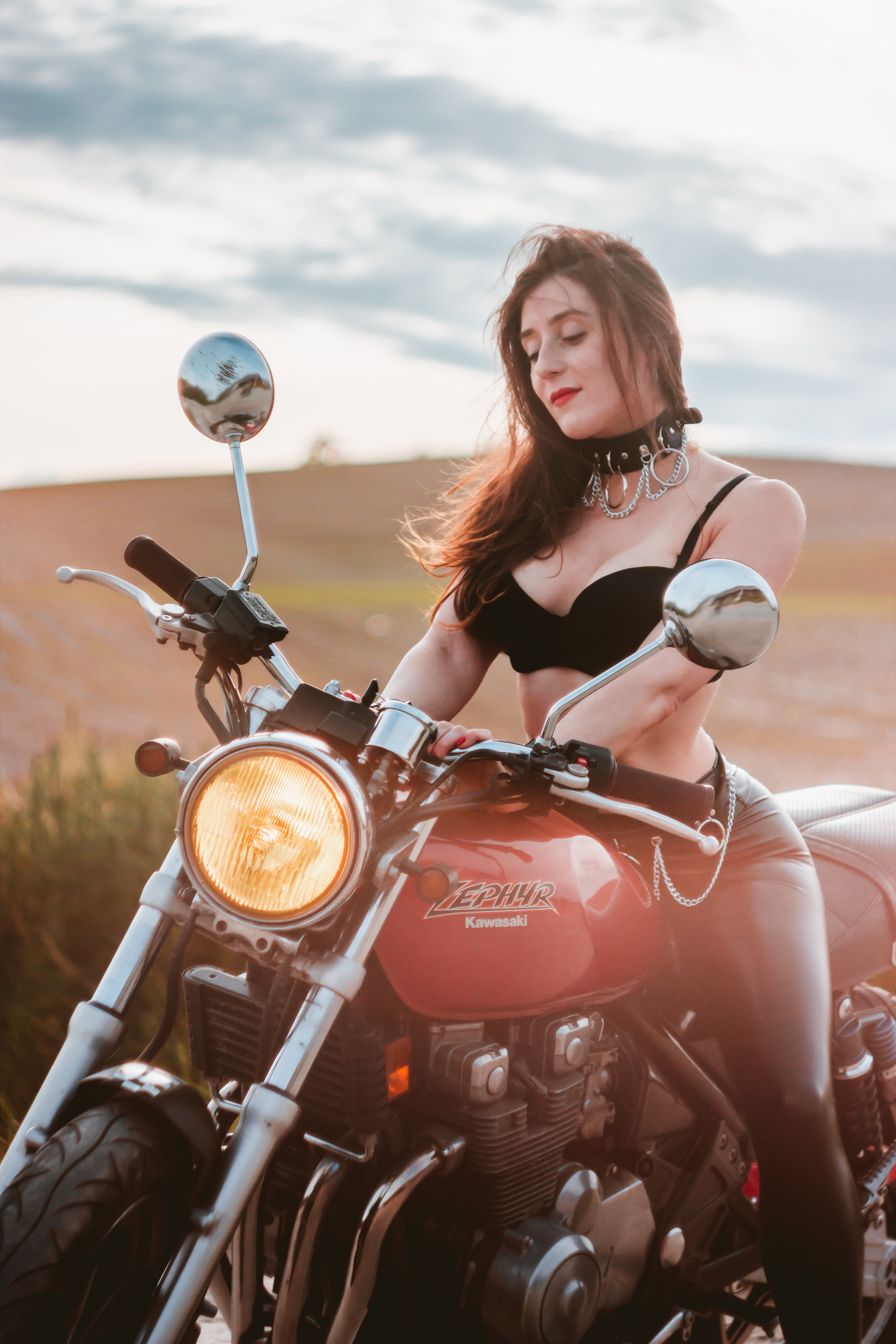 My marshmallow - My, Kawasaki, Moto, Girls, Motorcyclists, Longpost, The photo