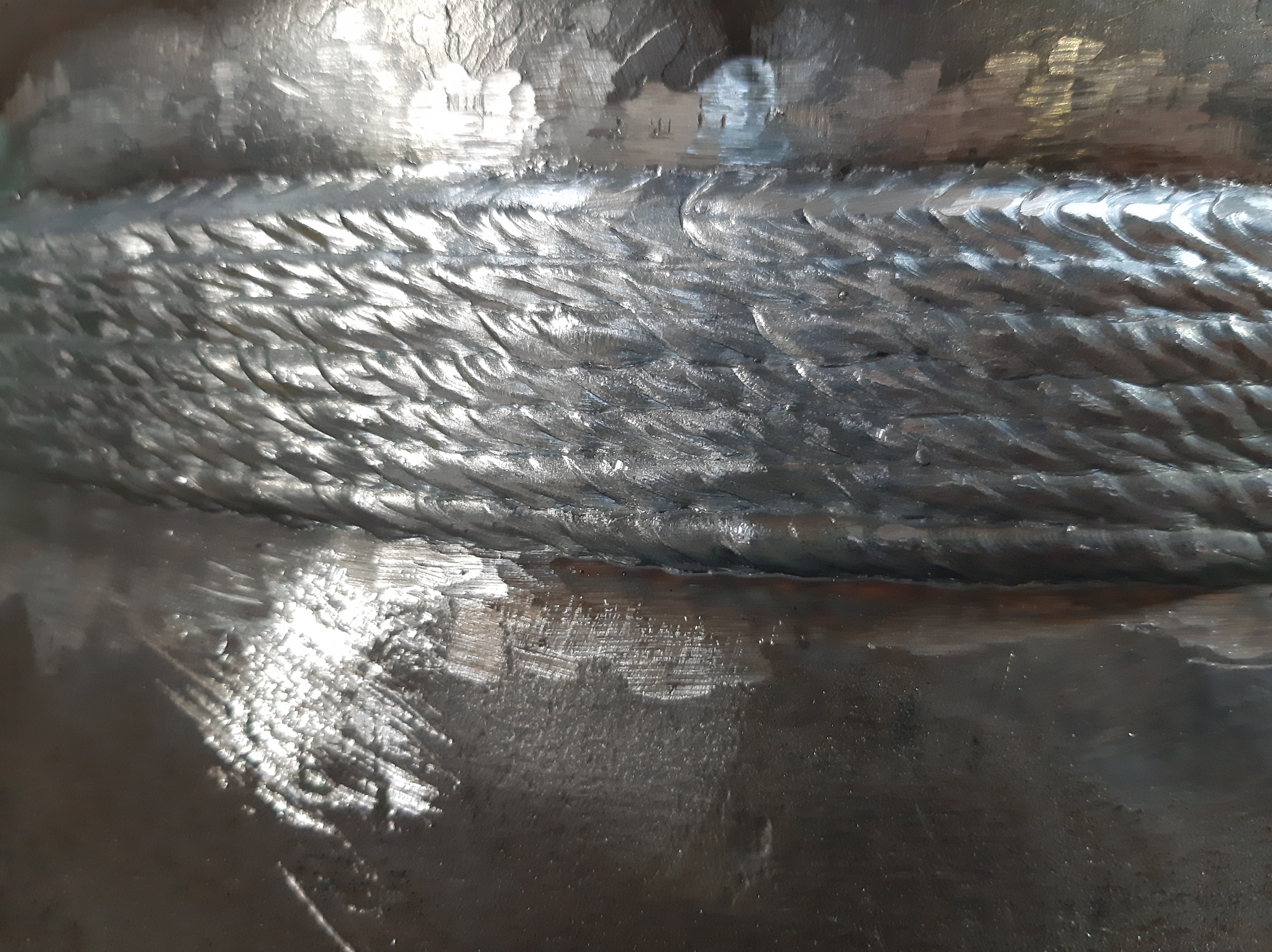 Thick piece of iron - My, Welding, Semiautomatic, Welds, Metalworking, Welding, Longpost