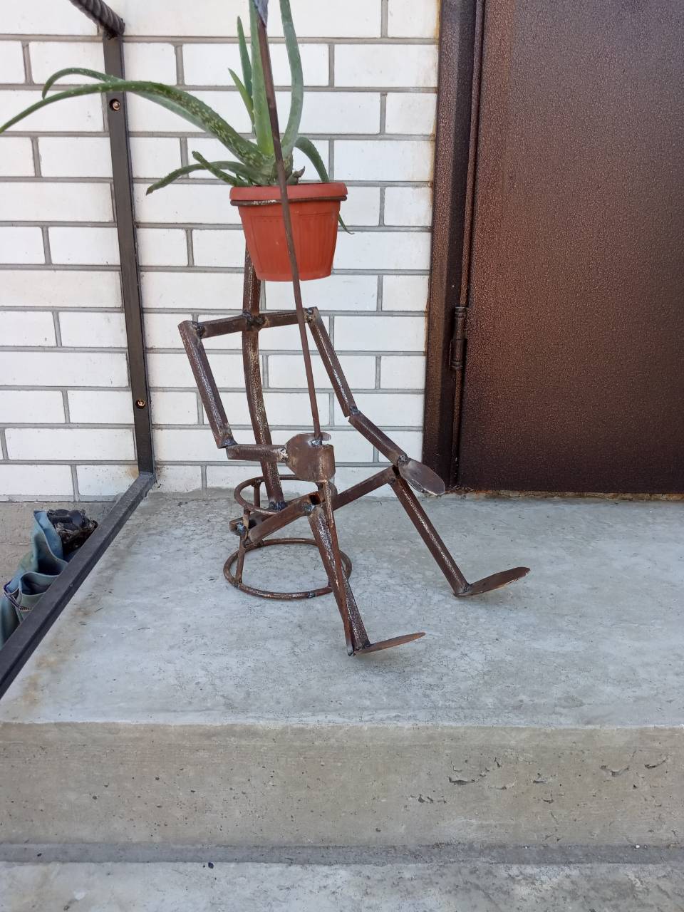 Father made a flower stand - My, Welding, Handmade, Needlework without process