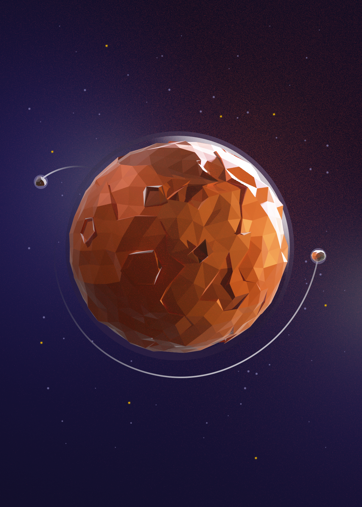 Planets of the Solar System Low Poly - My, Low poly, 3D, solar system, Computer graphics, Planet, Art, Longpost