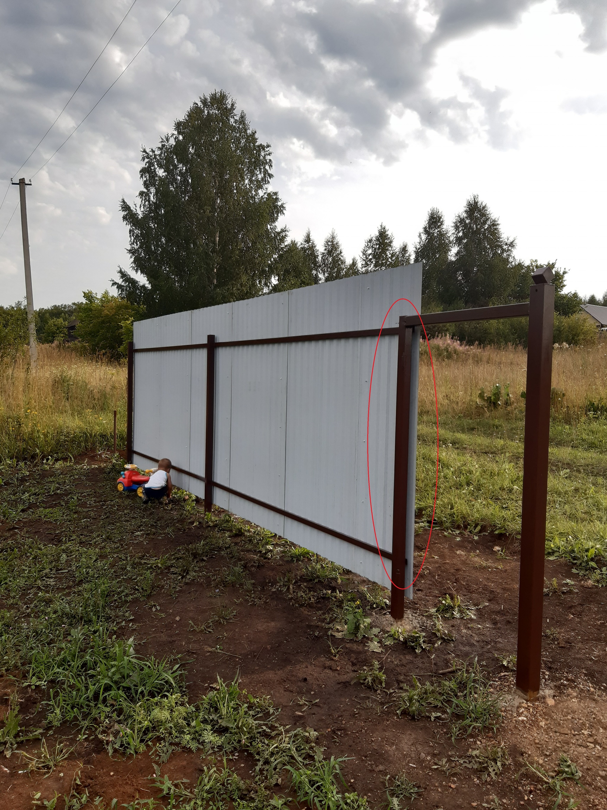 Fence at the dacha (I ask for advice from experienced or craftsmen) - My, Fence, Dacha, Profiled sheet, Longpost