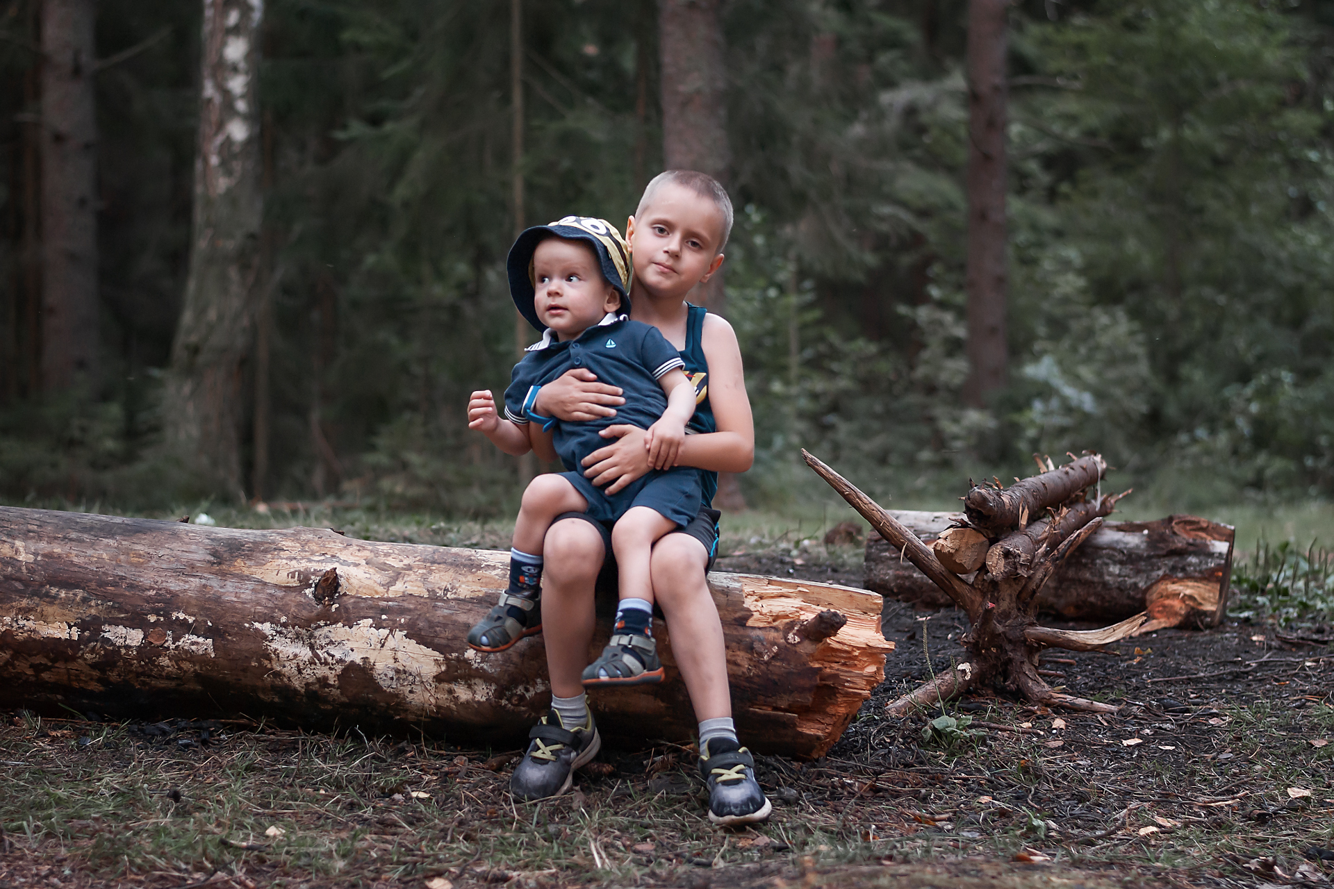 Children's photo shoot in the forest)) - My, Children, The photo, Nikon d3000, Longpost