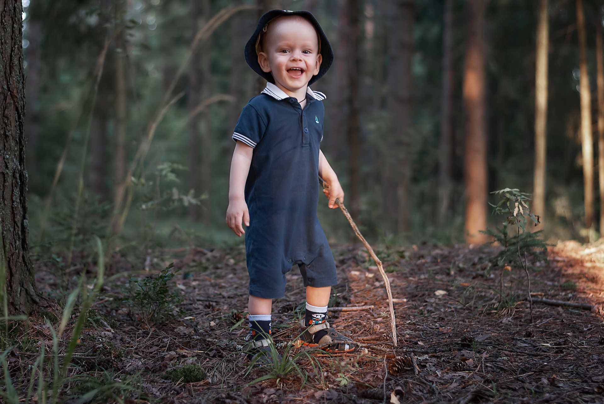 Children's photo shoot in the forest)) - My, Children, The photo, Nikon d3000, Longpost