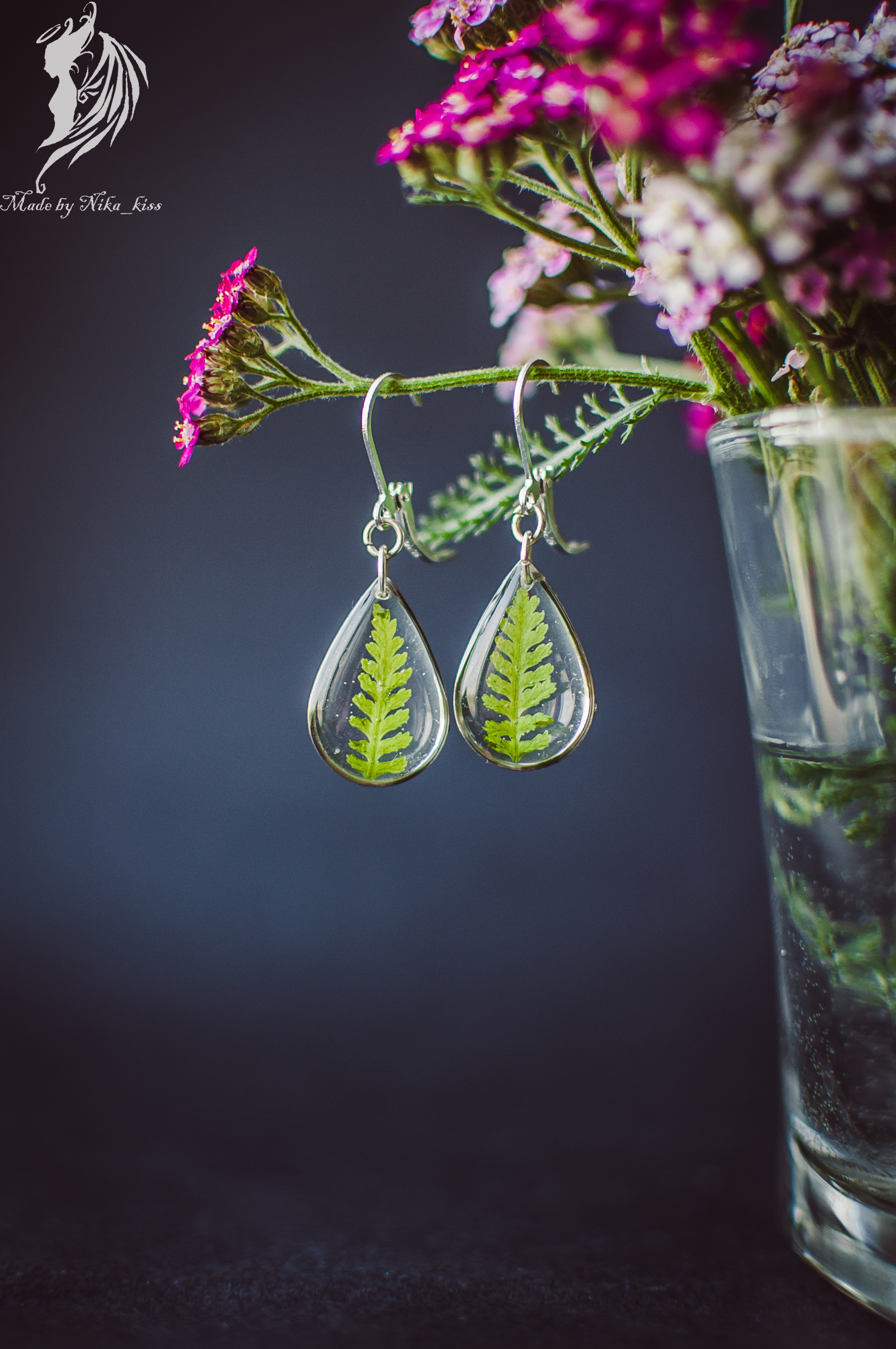 Flowers in epoxy resin - My, Handmade, With your own hands, Flowers, Epoxy resin, Needlework without process, Longpost, Nika_kiss, Earrings