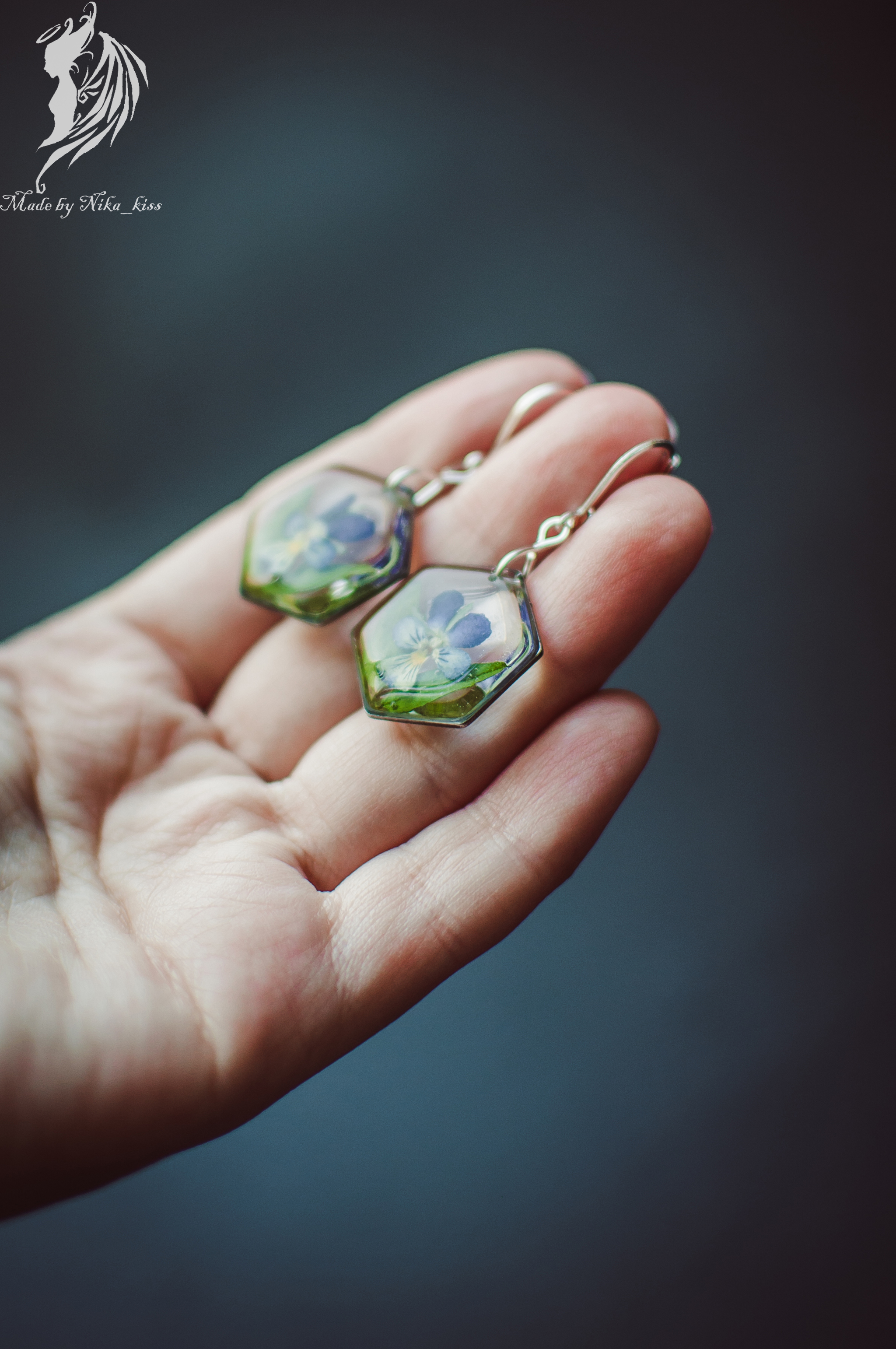 Flowers in epoxy resin - My, Handmade, With your own hands, Flowers, Epoxy resin, Needlework without process, Longpost, Nika_kiss, Earrings