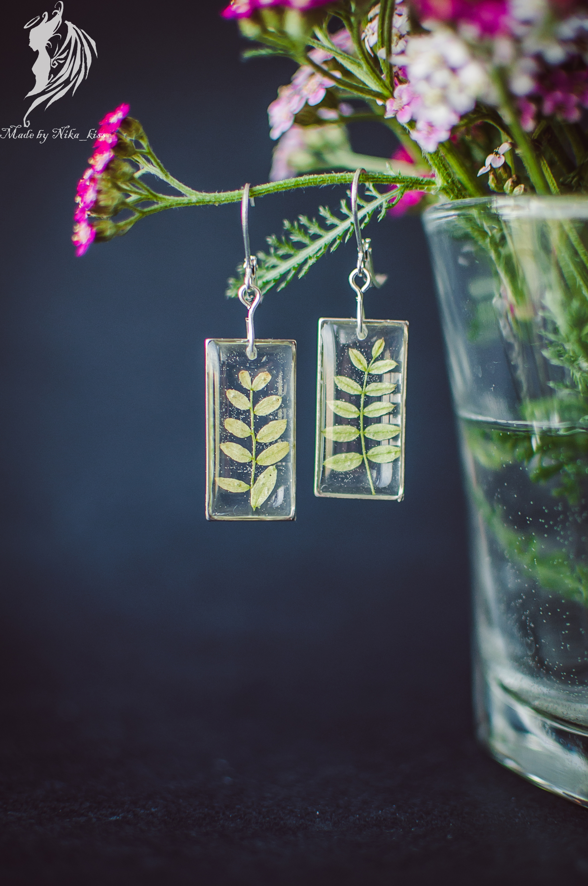 Flowers in epoxy resin - My, Handmade, With your own hands, Flowers, Epoxy resin, Needlework without process, Longpost, Nika_kiss, Earrings