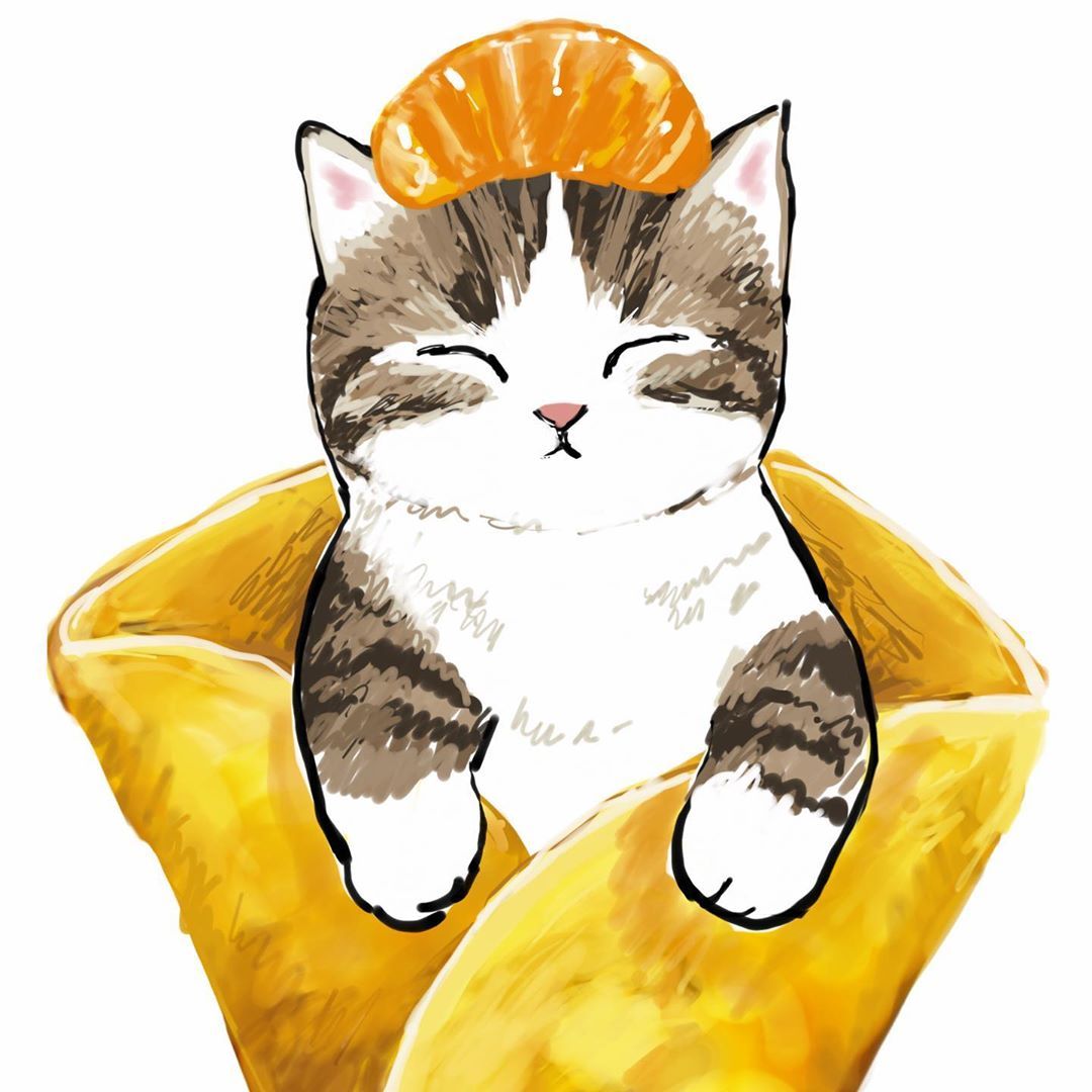 Cat pancakes - Art, Drawing, cat, Pancakes, Nyangsongi, Longpost