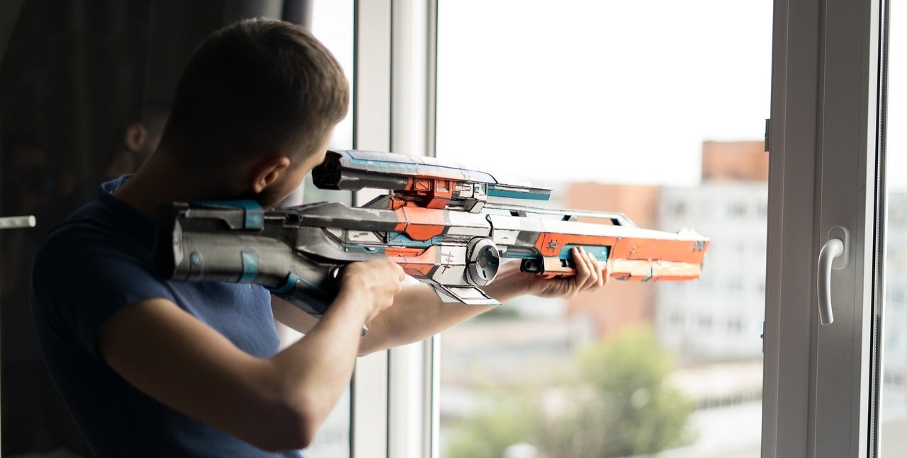 Maliwan sniper rifle from Borderlands 2 - My, Borderlands, Craft, 3D печать, Cosplay, Longpost