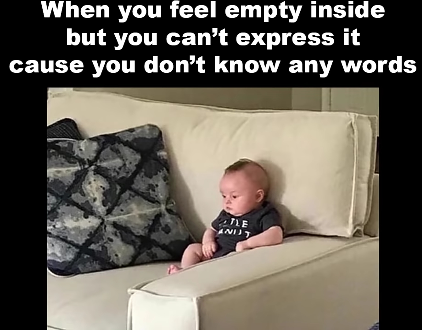 When you feel empty inside... - Existential crisis, Children, Sofa, Picture with text