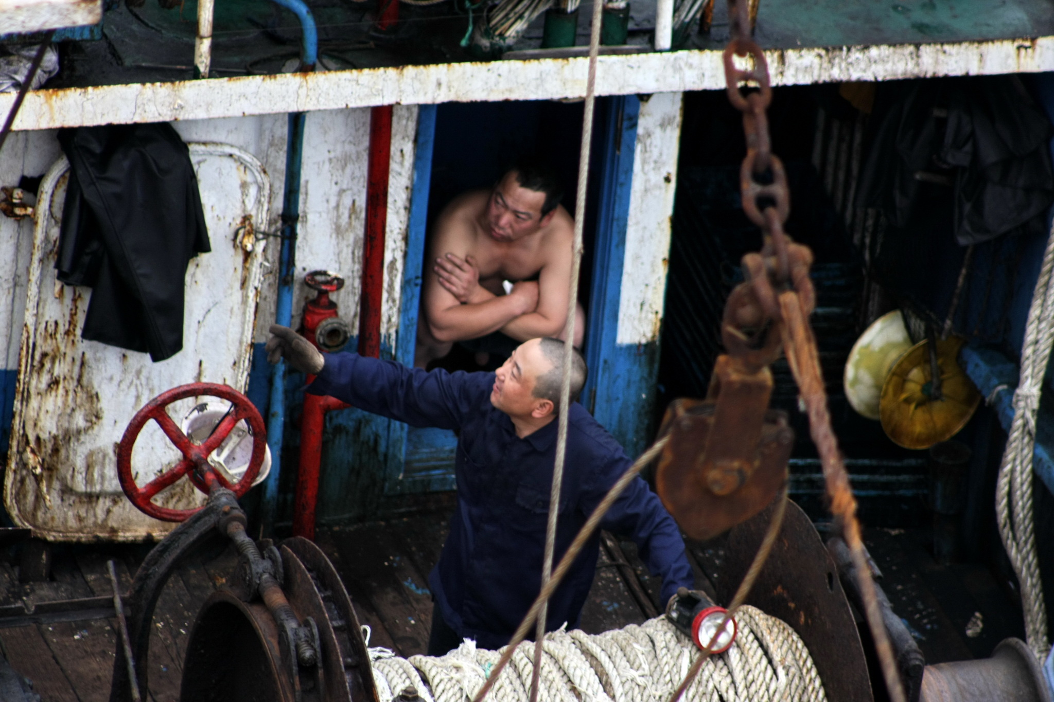 Sea locust - My, Tanker, Fishermen, Squid, Work at sea, The photo, Longpost