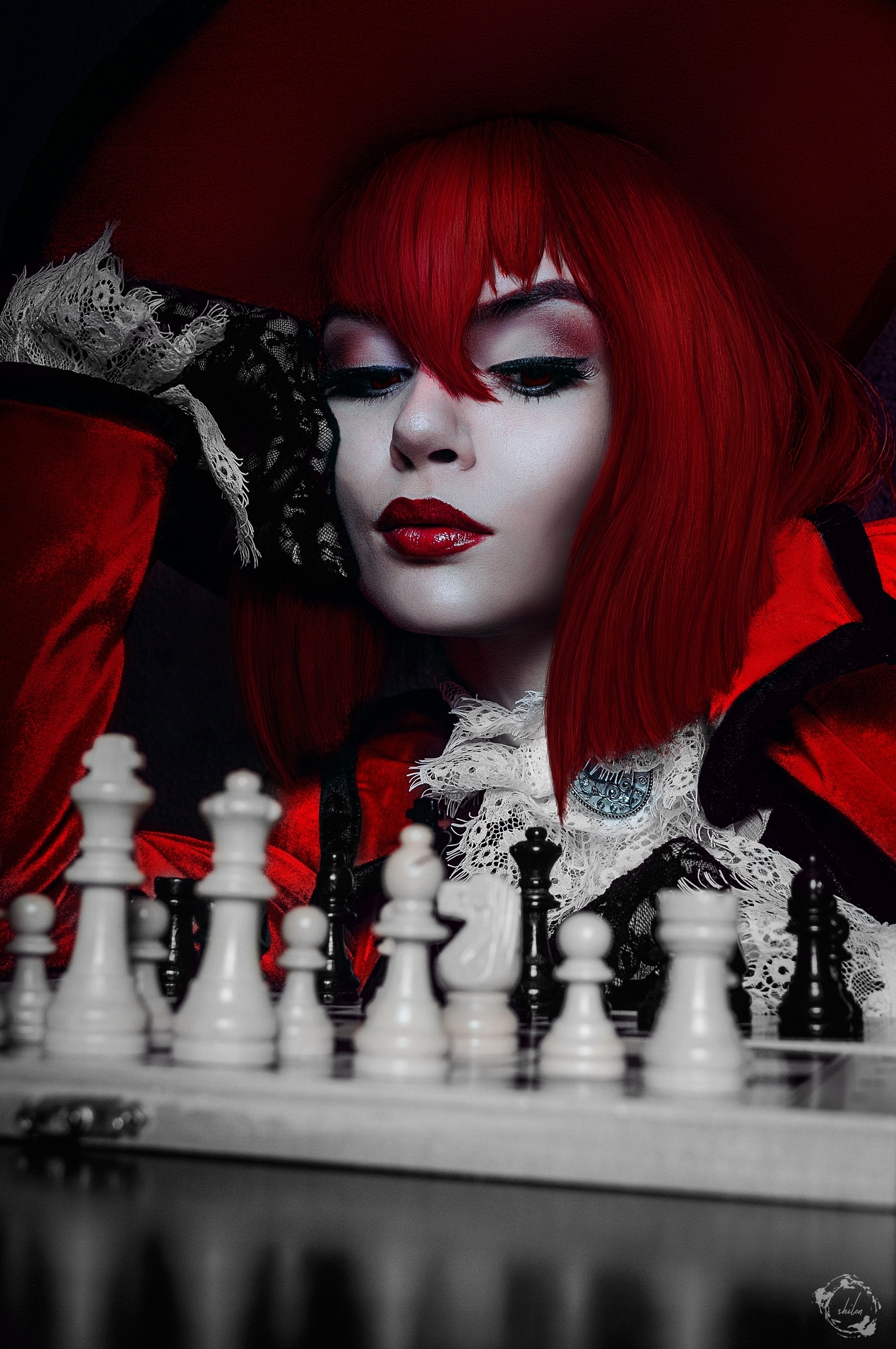 Madam Red - My, Anime, Cosplay, Kuroshitsuji, Chess, The photo, PHOTOSESSION, Longpost