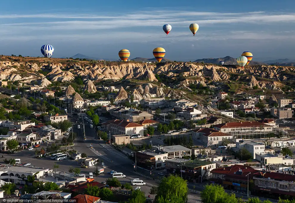 Cappadocia from a hot air balloon - Turkey, Cappadocia, View from above, beauty, The photo, Interesting, Longpost