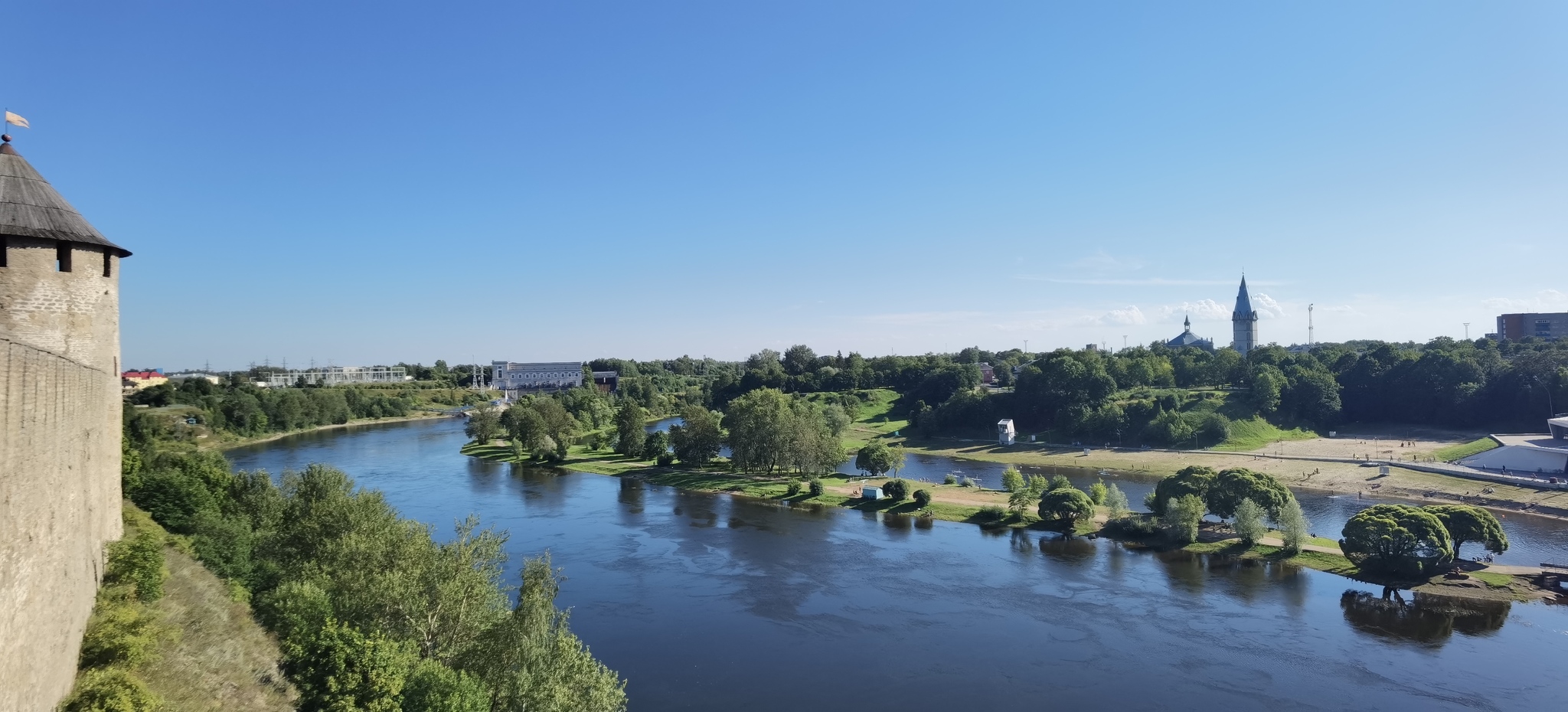 Ивангородская крепость (виды со стены) - Моё, Ивангород, Крепость, Фотография, Путешествия, Путешествие по России, Длиннопост