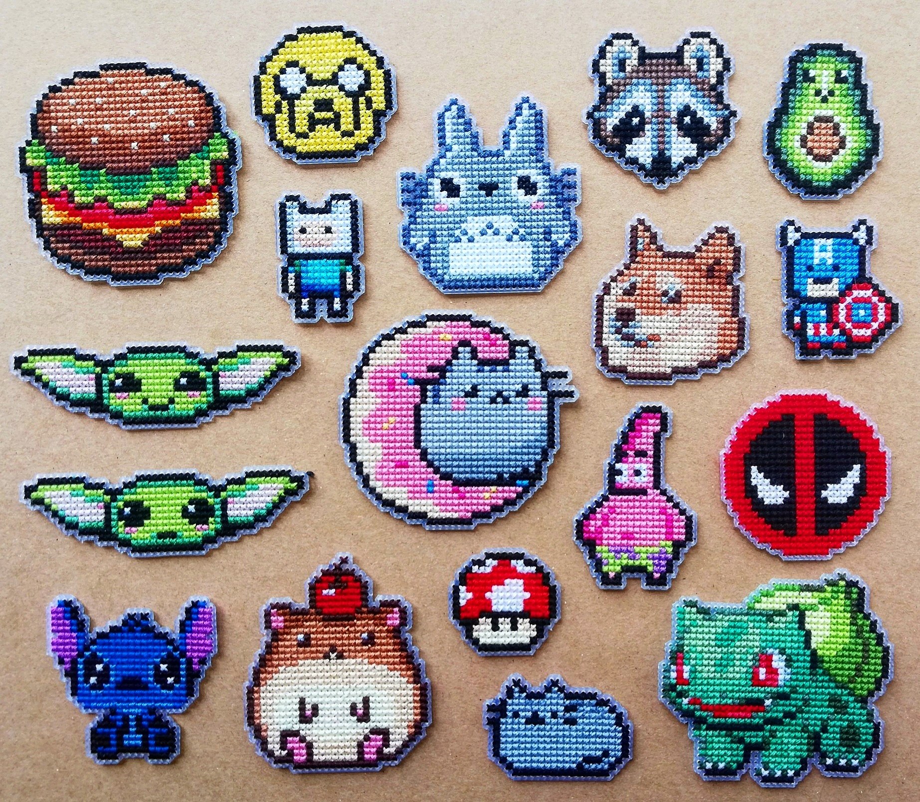 Pixel icons - My, Friday tag is mine, Handmade, Embroidery, Brooch, Icon, GIF, Longpost, Needlework with process