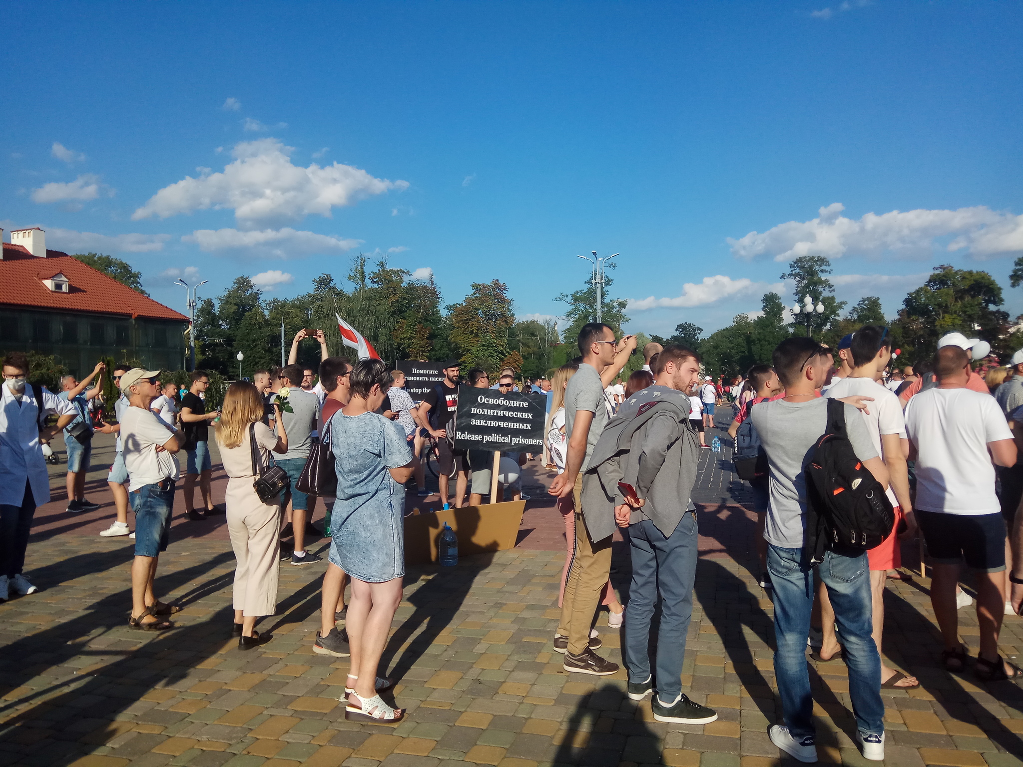 Peaceful protests in Belarus 2. Third day without riot police. But with Lenin) - My, Protests in Belarus, Politics, Republic of Belarus, Video, Link, Text, Longpost