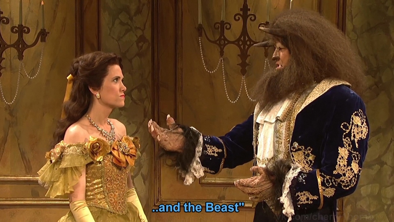 What a twist - Actors and actresses, Storyboard, Saturday Night Life, Show, The beauty and the Beast, Humor, Video, Longpost, Kristen Wiig