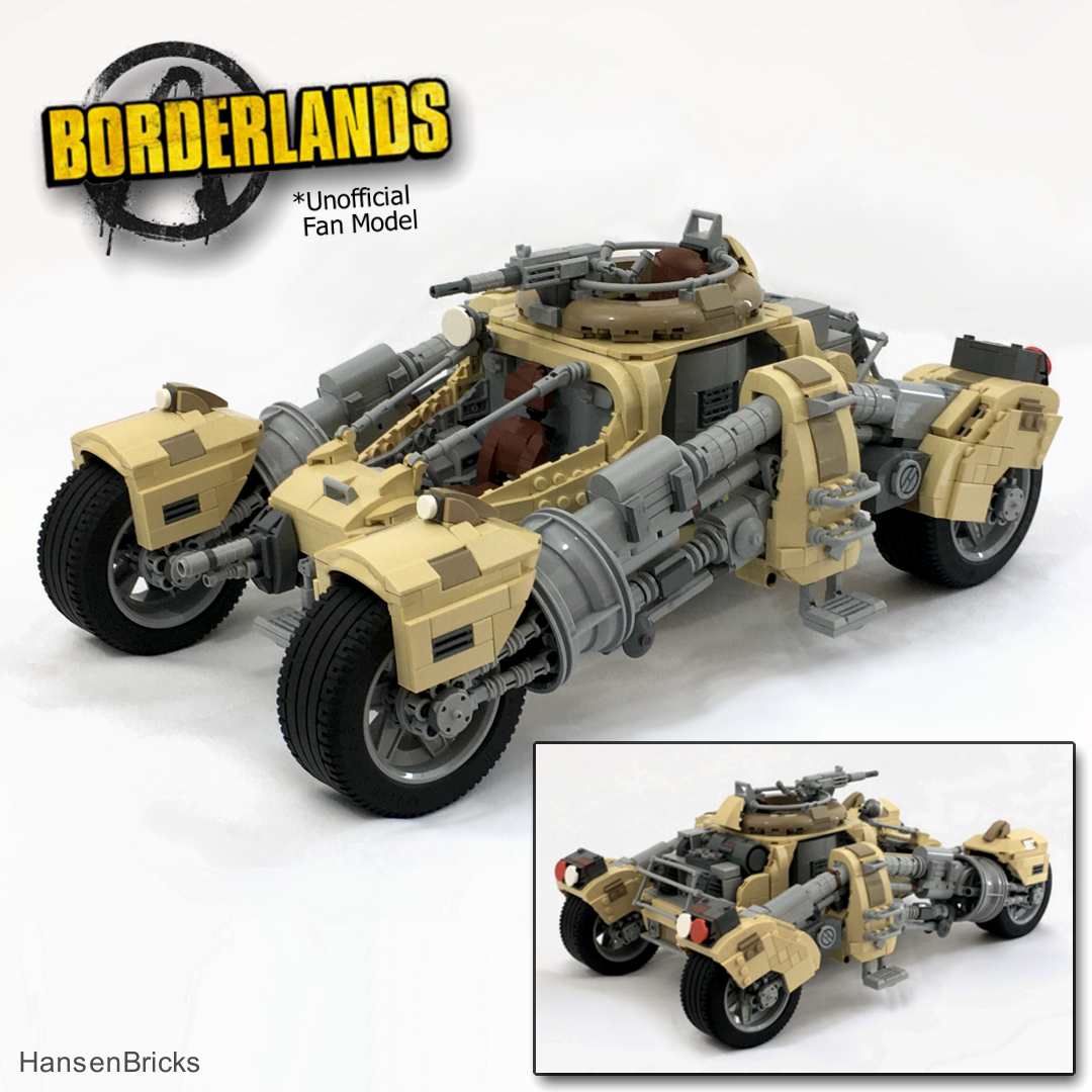 Модель машины Outrunner из игры Borderlands, выполненная из Lego | Пикабу