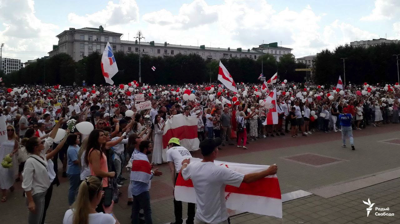 16 августа. Протесты в Беларуси - Стела «Минск — город-герой» - Политика, Александр Лукашенко, Минск, Республика Беларусь, Протесты в Беларуси, Видео, Длиннопост