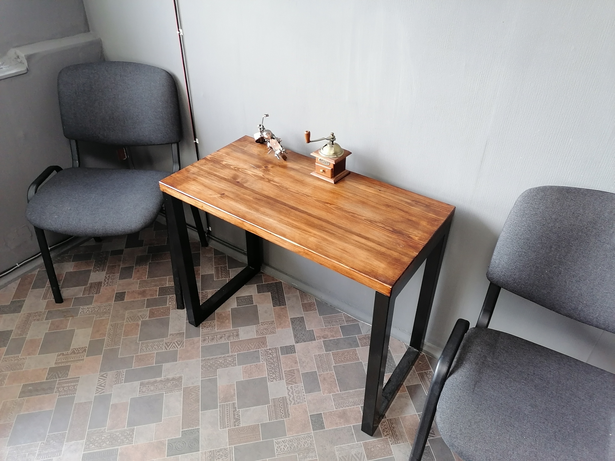 Table and tea table - My, Needlework, Table, Longpost, Needlework with process, Woodworking, With your own hands