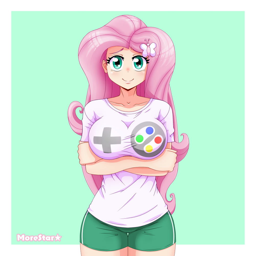 Fluttershy: Nintendo joystick, Sugoi Dekai, Lil Miss Rarity - My, My little pony, Equestria girls, Fluttershy, Humanization, Sugoi dekai, Nintendo, Longpost, Grimdark