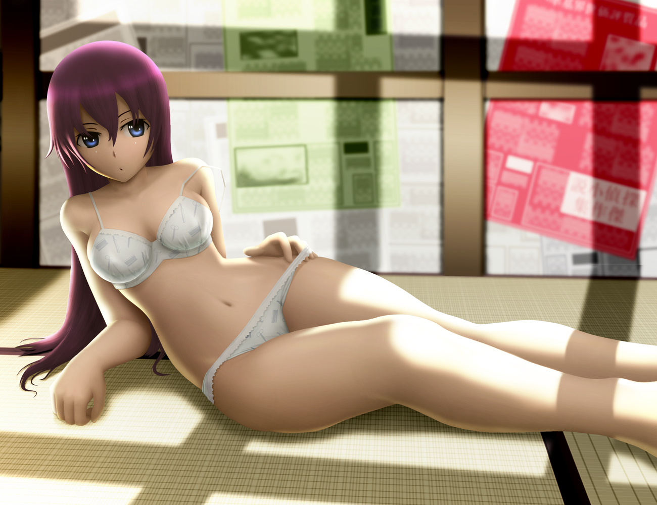 Хитаги - NSFW, Monogatari series, Hitagi Senjougahara, Anime Art, Аниме, Арт, Нижнее белье, Siraha