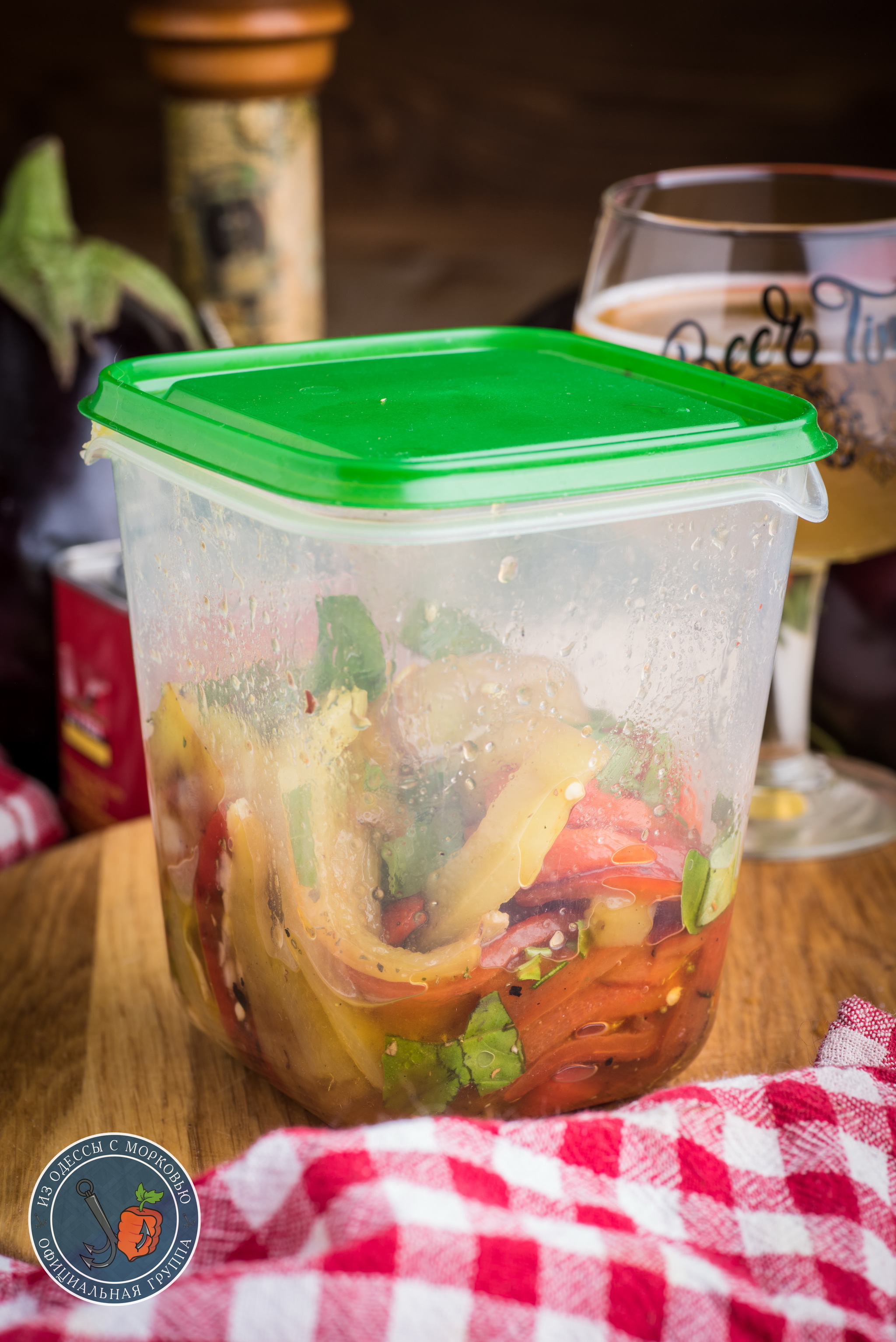 Summer salad of roasted peppers. The Soprano Family Cookbook. Mafia kitchen - My, From Odessa with carrots, Cooking, Food, Recipe, The photo, Longpost, Vegetables