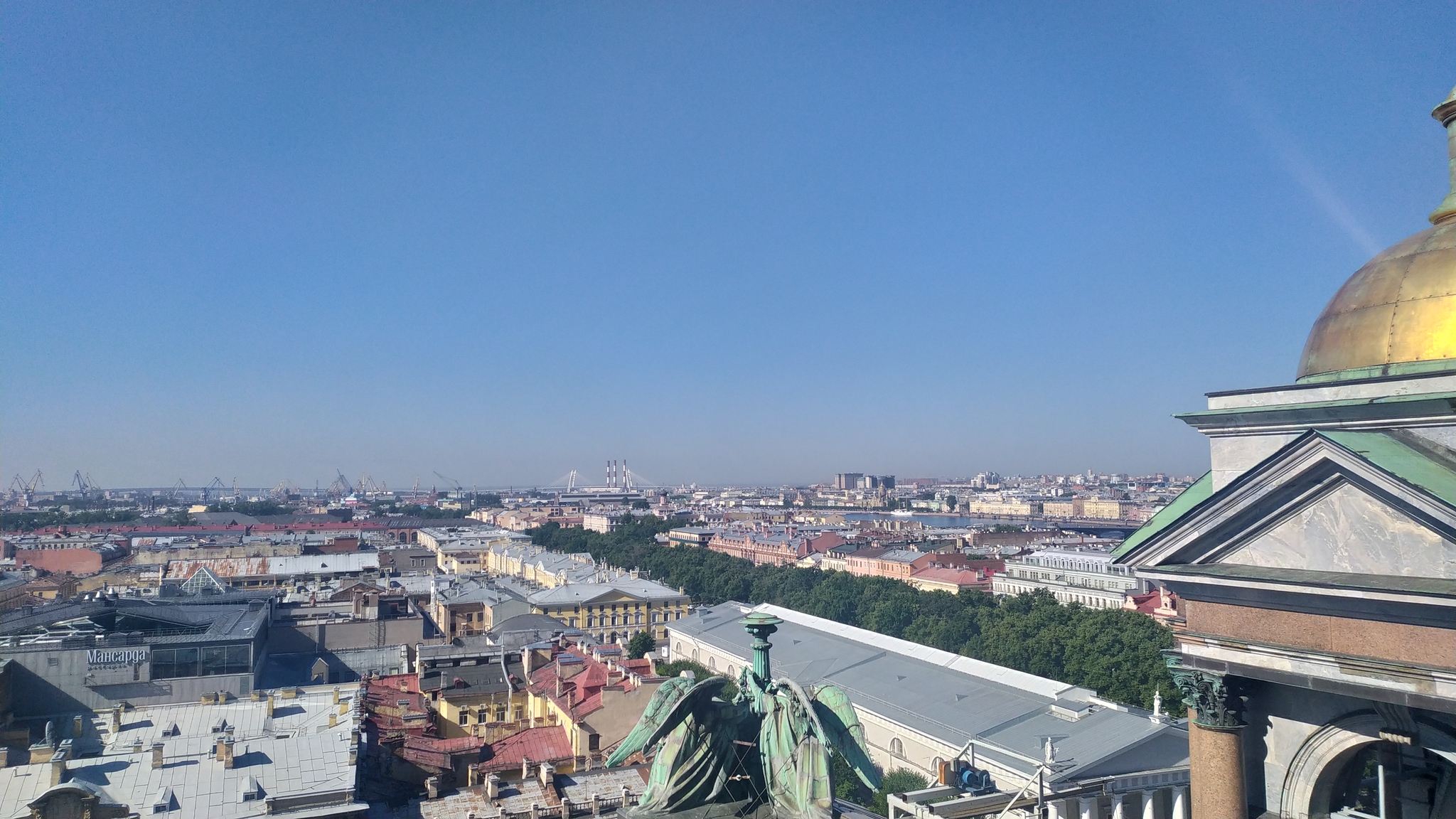 Saint Petersburg. View from the colonnade of St. Isaac's Cathedral - My, Saint Petersburg, View from above, Colonnade, The photo, Saint Isaac's Cathedral, Architecture, Longpost