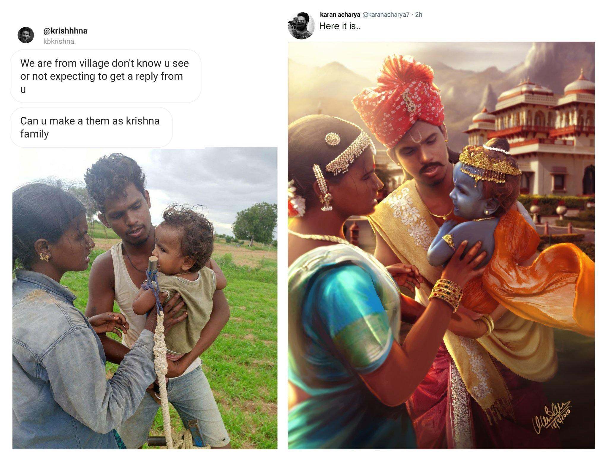 Photoshop master Krishna level! - Photoshop, Photoshop master, Krishna, India, Family, Children, Translation