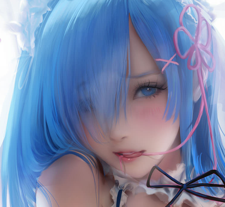 Older Rem Maid - NSFW, Rem (Re:Zero Kara), Арт, Re:Zero Kara, Рисованная эротика, Эротика, Sakimichan, Длиннопост