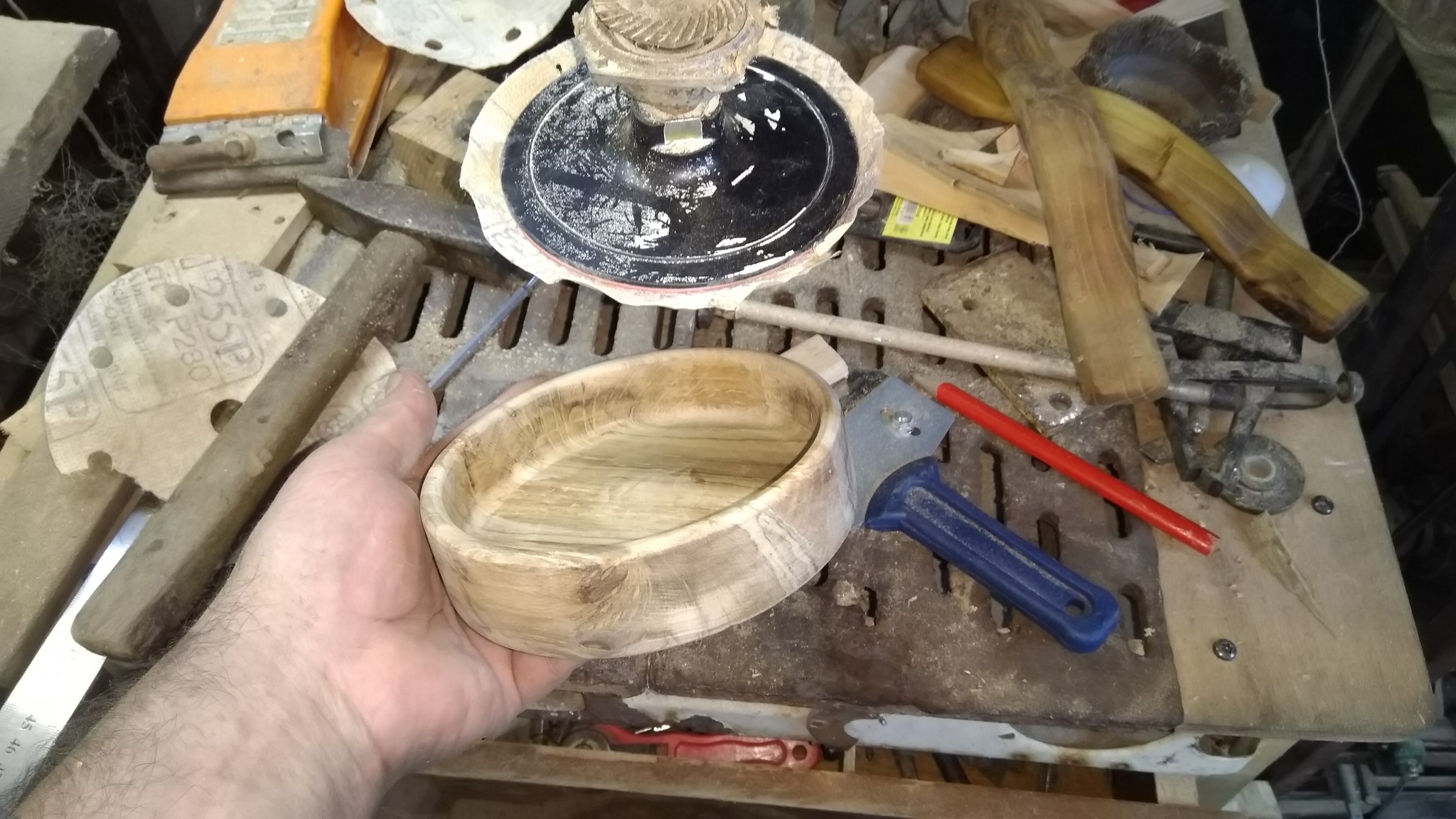 Bowl made from oak rhizomes - My, Longpost, Wood products, With your own hands, Needlework with process