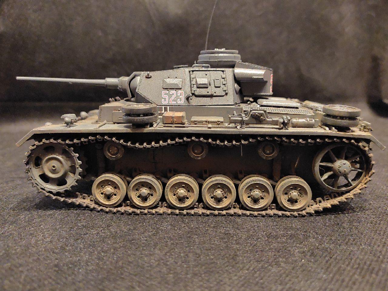 Pz.Kpfw III ausf. J. Dragon, 1/35 - My, Stand modeling, Modeling, Models, Germany, Tanks, The Second World War, BTT, Longpost